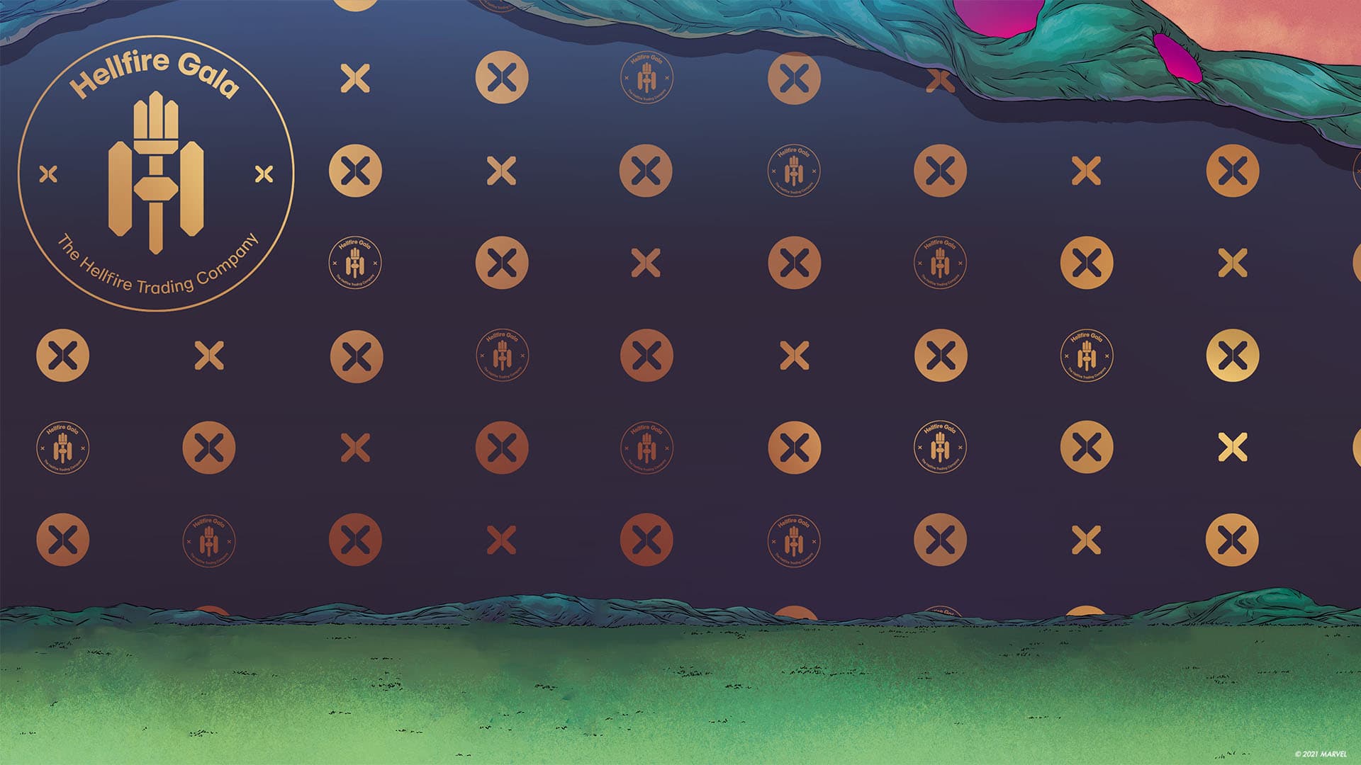 Hellfire Gala video call backgrounds