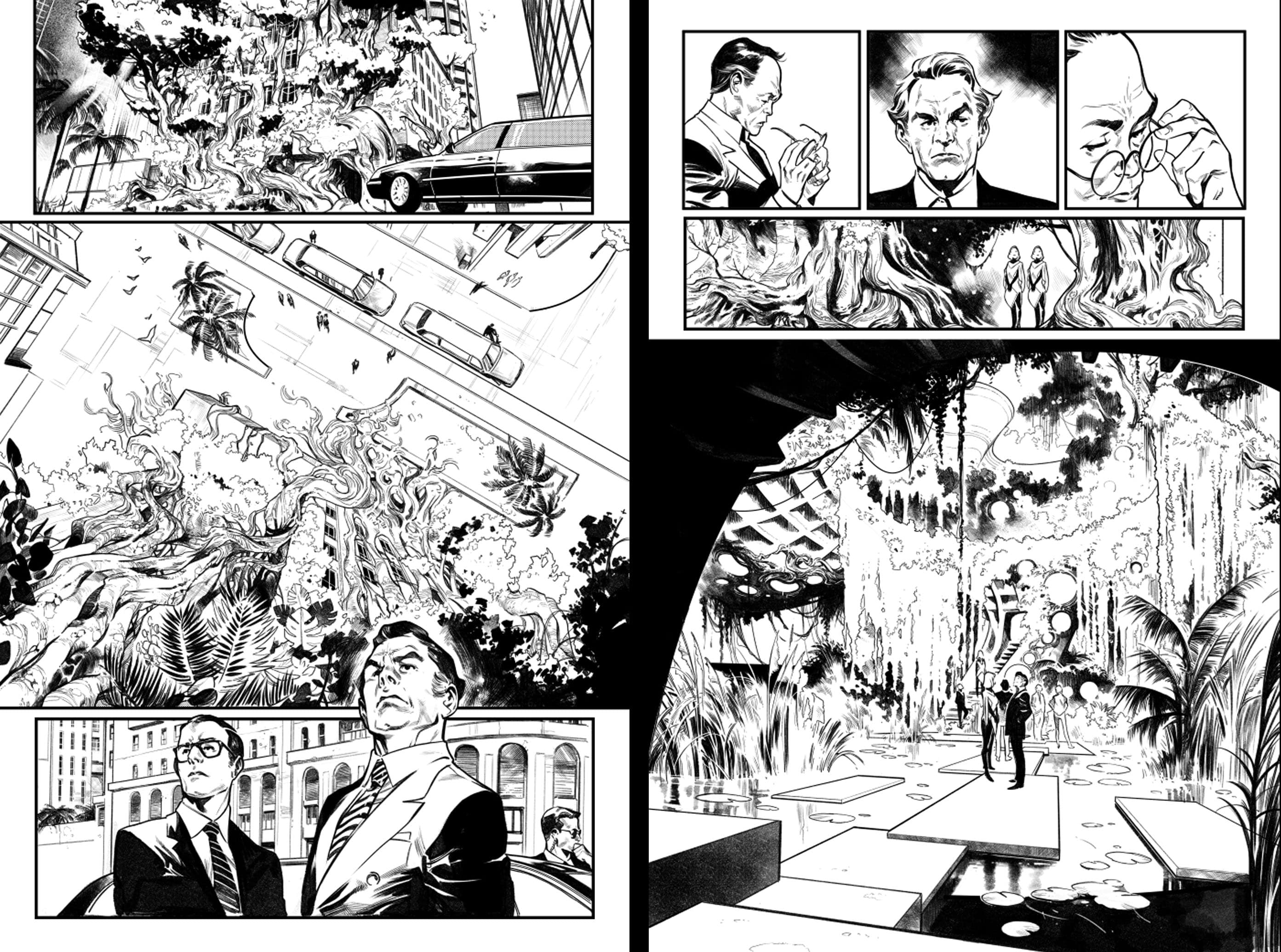 House of X 1 pages 5 and 7