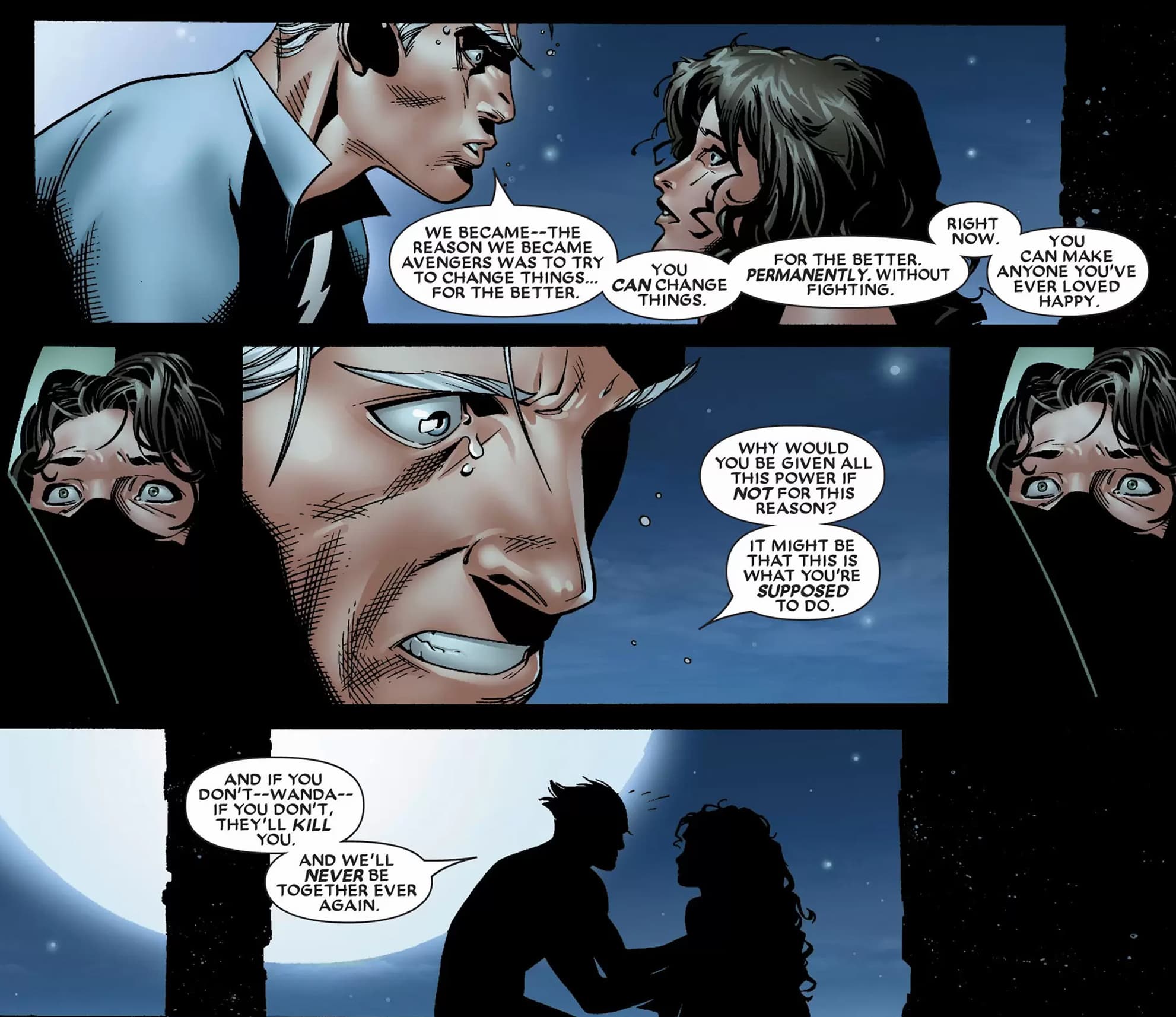 HOUSE OF M (2005) #7 artwork by Olivier Coipel, John Del, Scott Hanna, Tim Townsend, Frank D'Armata, and Paul Mounts