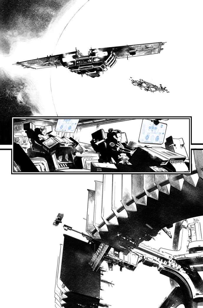 Pepe Larraz's Inks from HOUSE OF X #1