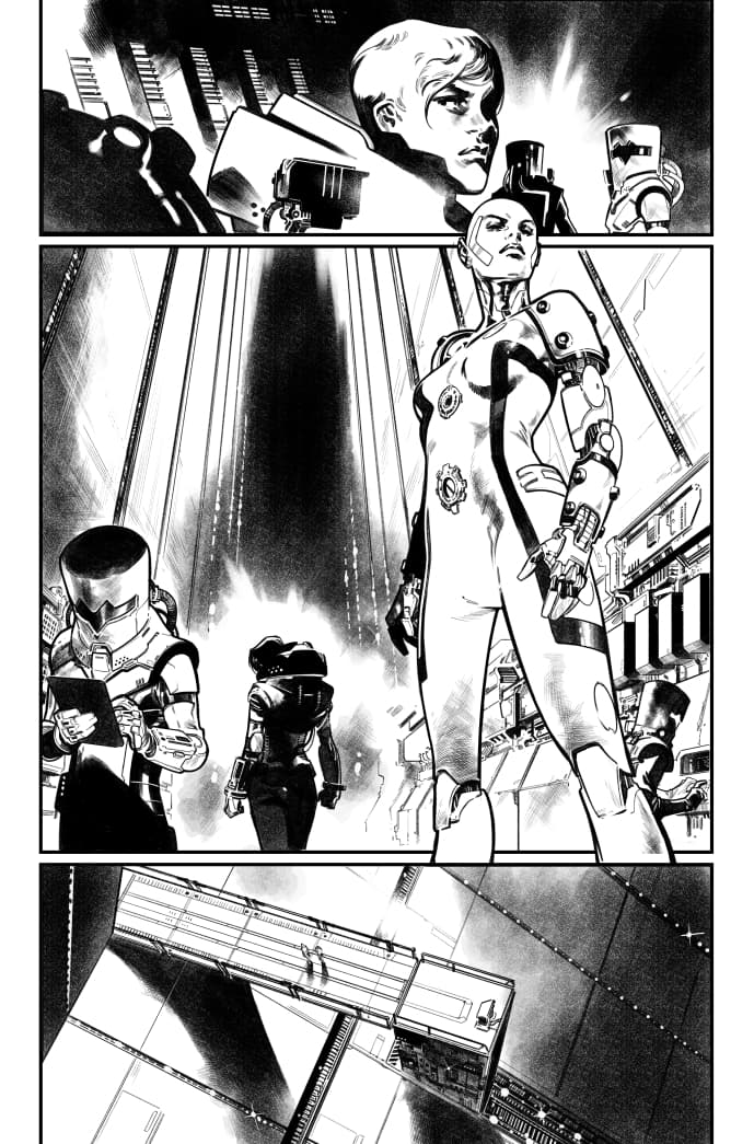 Pepe Larraz's Inks from HOUSE OF X #1