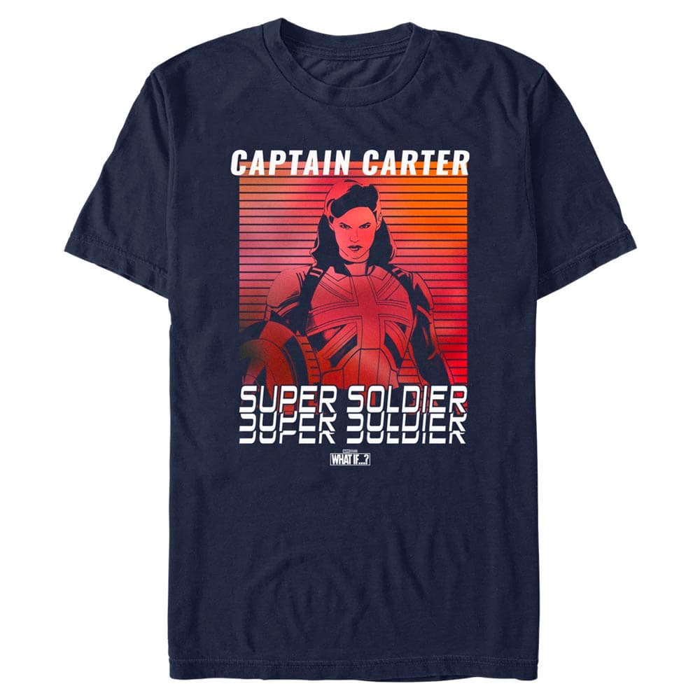 Captain Carter Super Soldier T-Shirt / shop it <a href=https://www.hottopic.com/product/marvel-what-if...-captain-carter-super-soldier-girls-t-shirt/16496322.html>here</a>