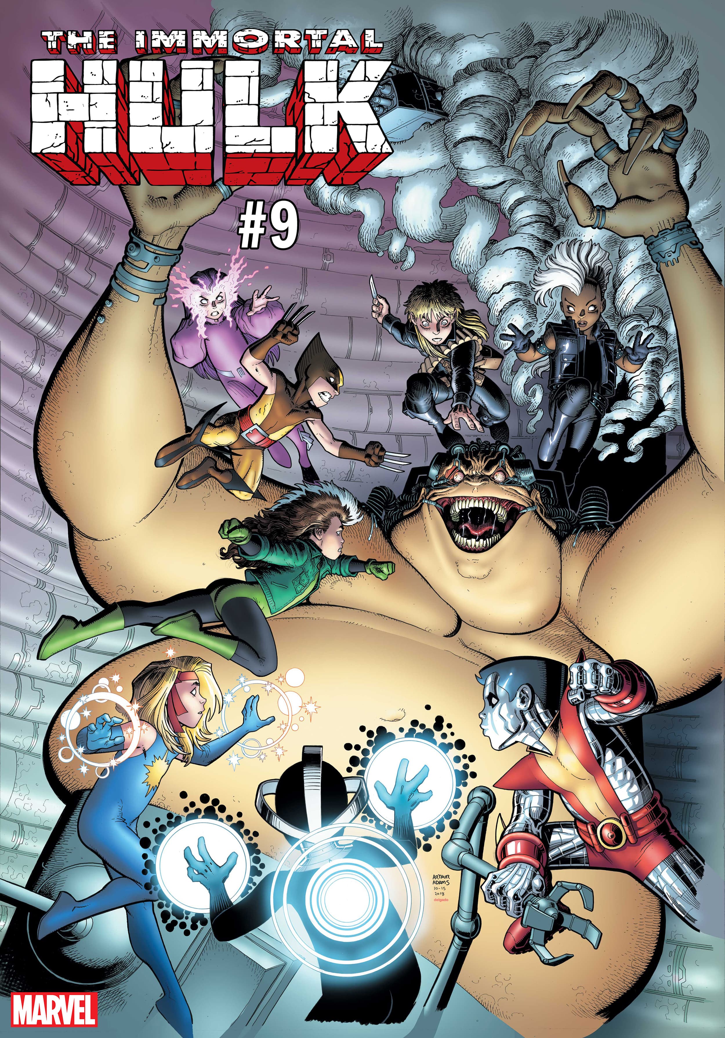 IMMORTAL HULK #9 / UNCANNY X-MEN VARIANT COVER by Art Adams