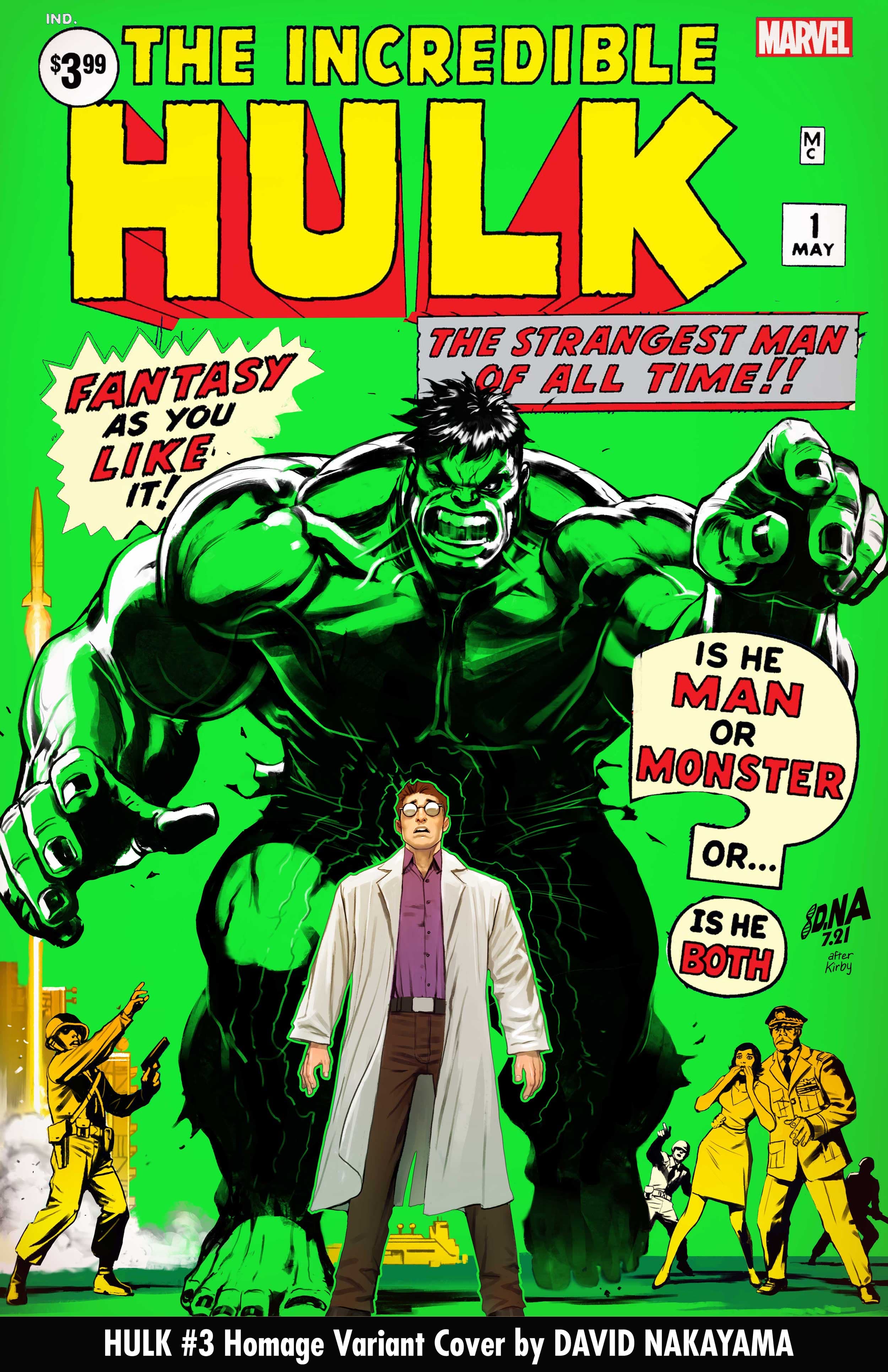HULK #3 Homage Variant Cover by DAVID NAKAYAMA