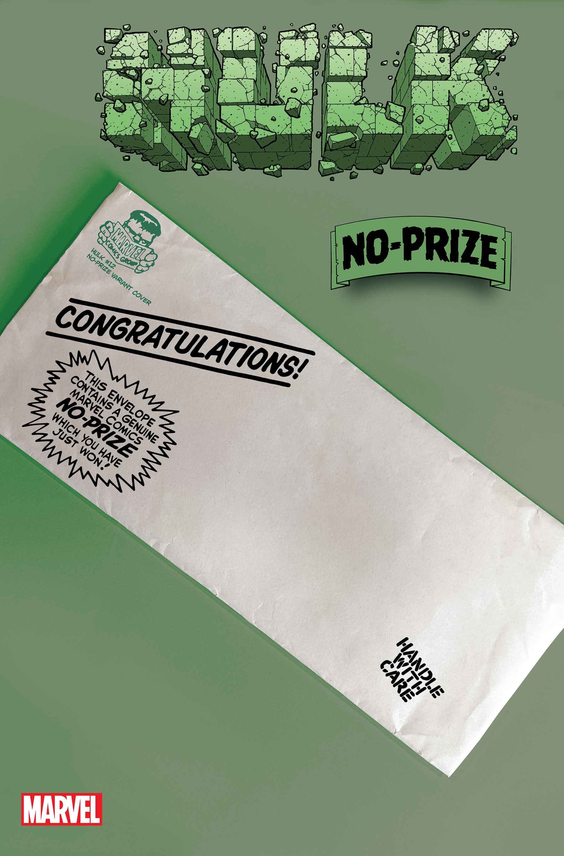 HULK #12 No-Prize Variant Cover, on sale 2/15