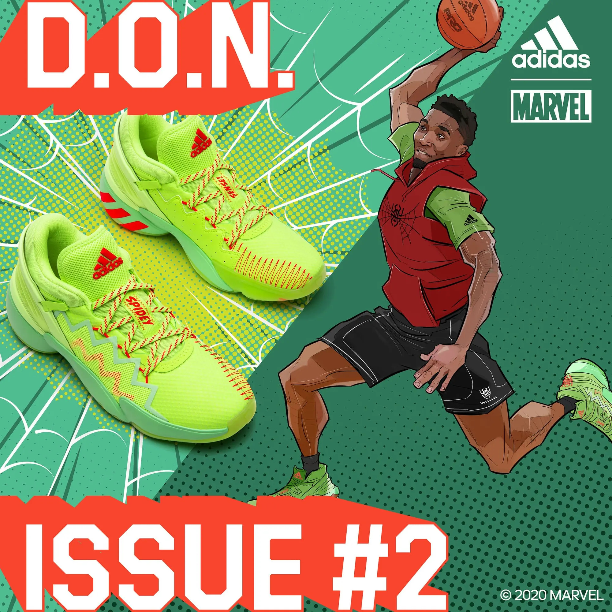 Adidas Reveals New Marvel D.O.N Issue 2 “Spidey-Sense” Shoe