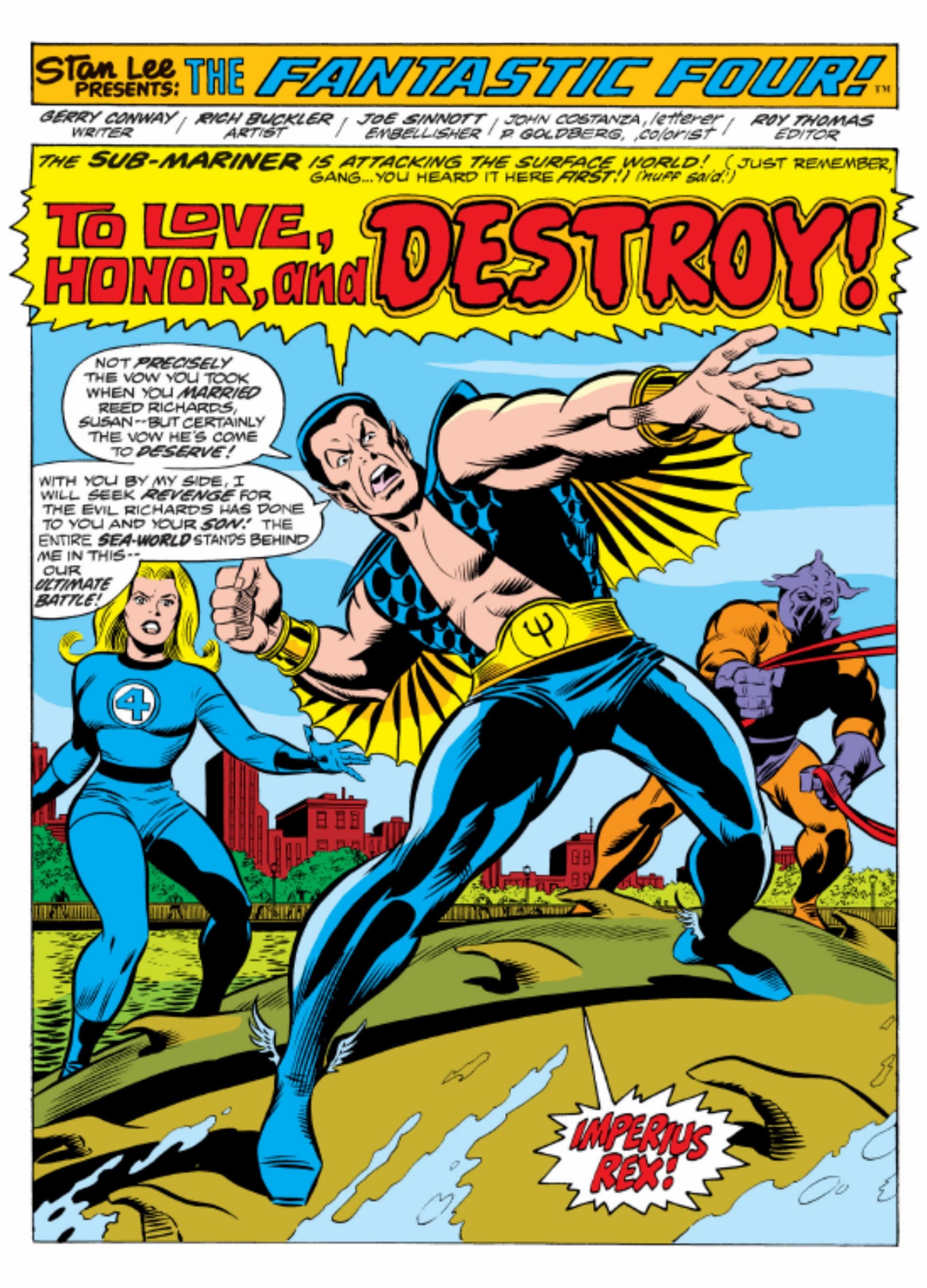 FANTASTIC FOUR (1961) #149 page by Rich Buckler, Joe Sinnott, and Petra Goldberg