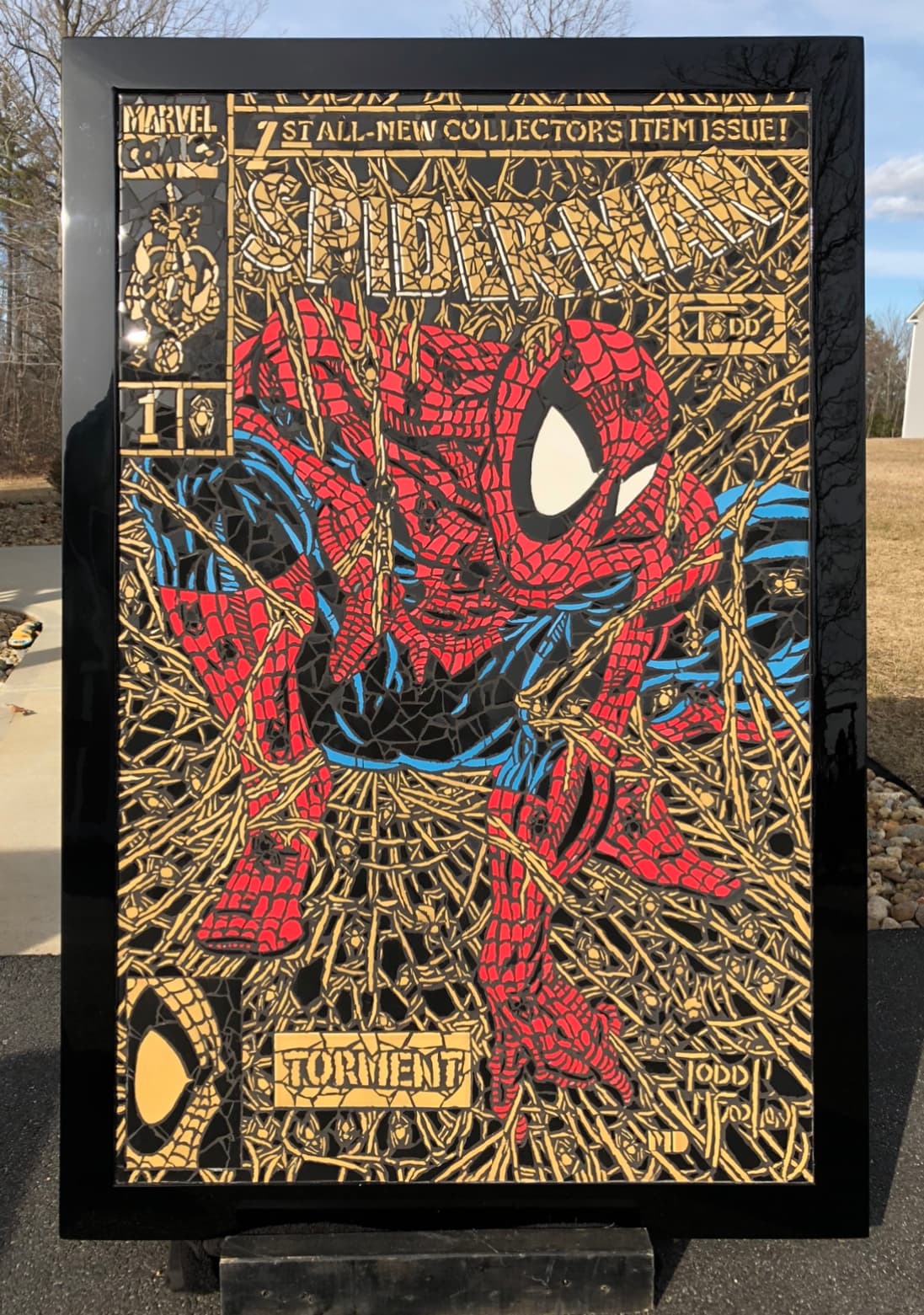 Shattered Spider-Man mosaic