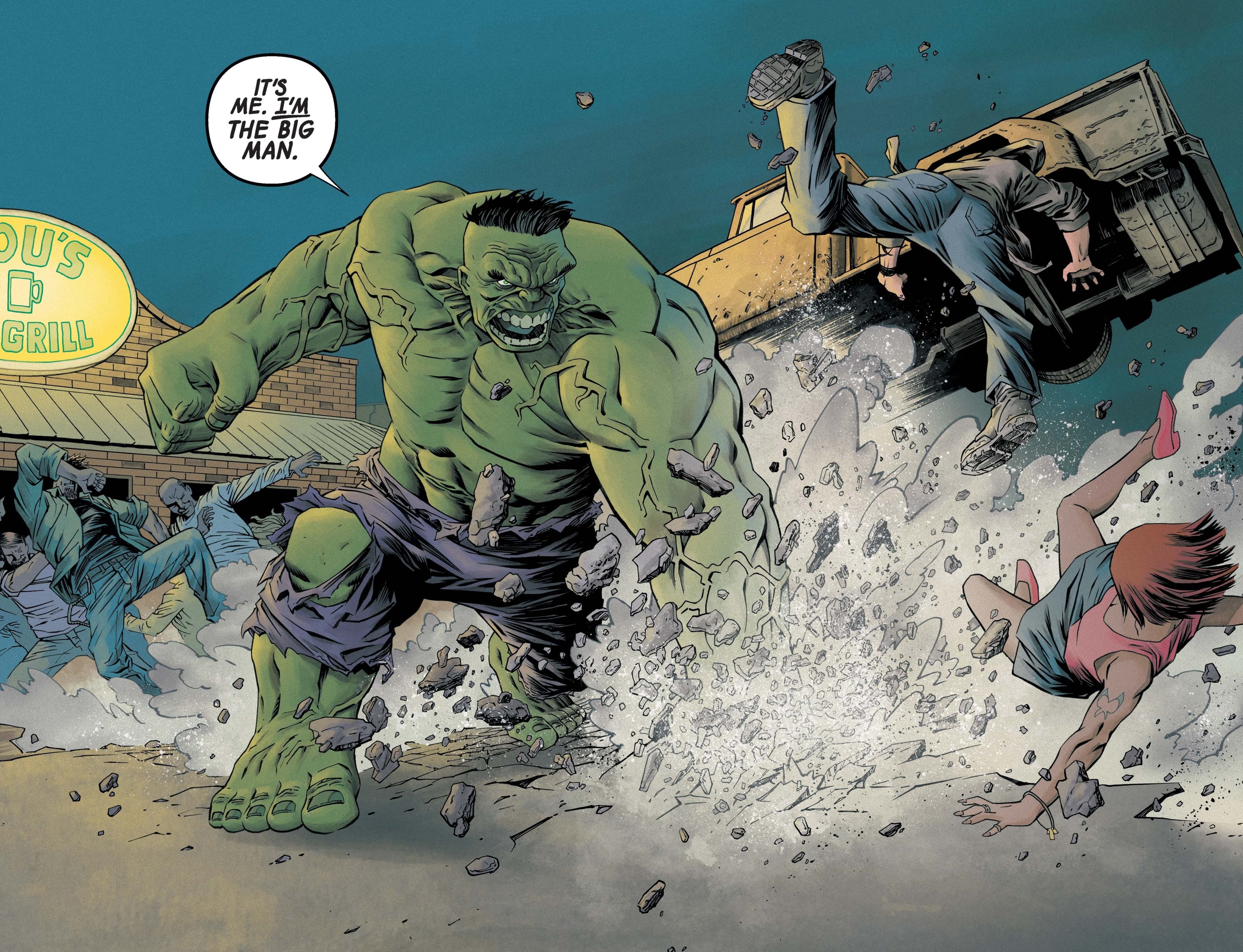 Immortal Hulk crashes the scene in New Mexico.