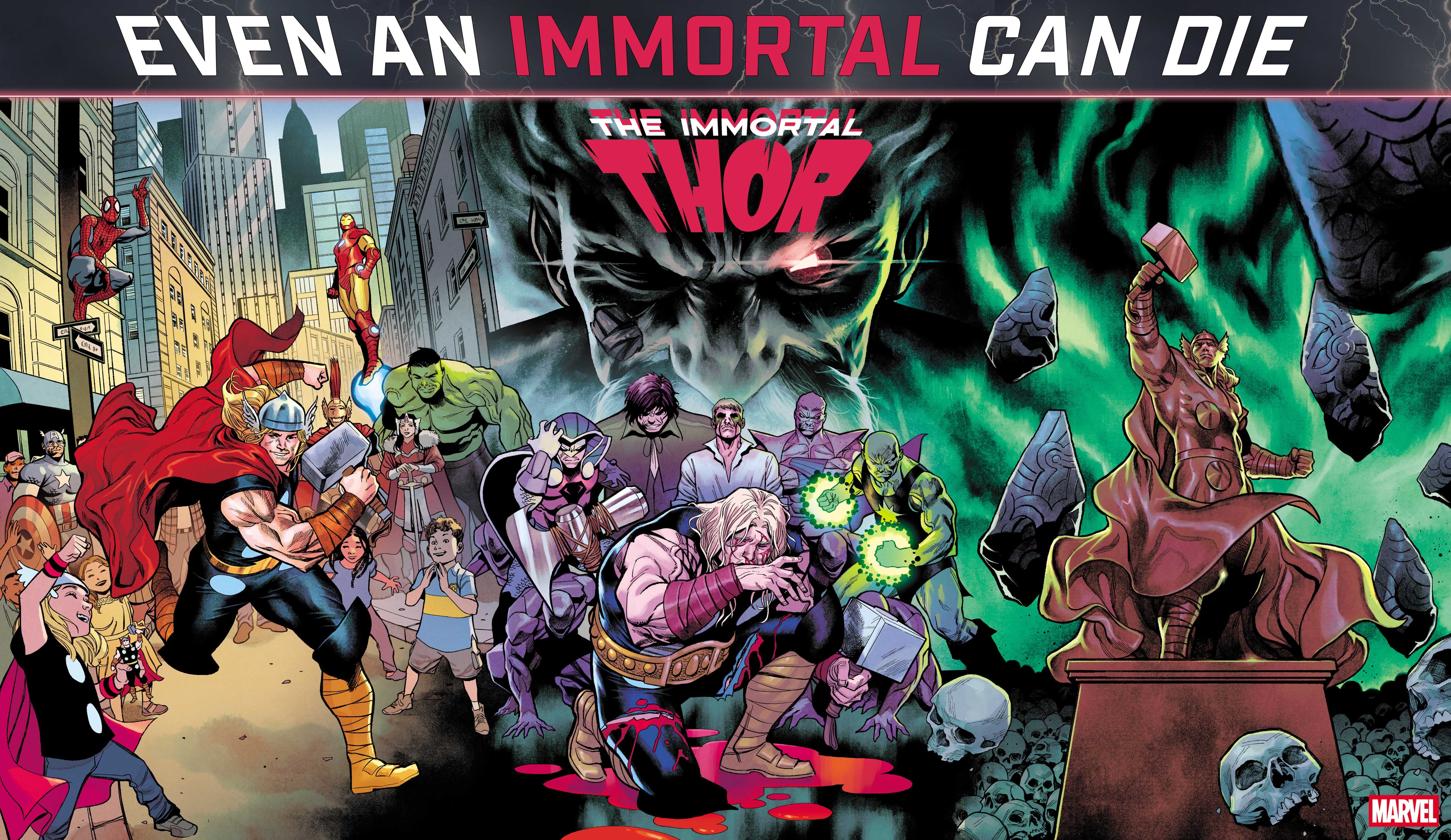 IMMORTAL THOR #23-25 Death of the Immortal Thor Connecting Variant Cover by MARTÍN CÓCCOLO