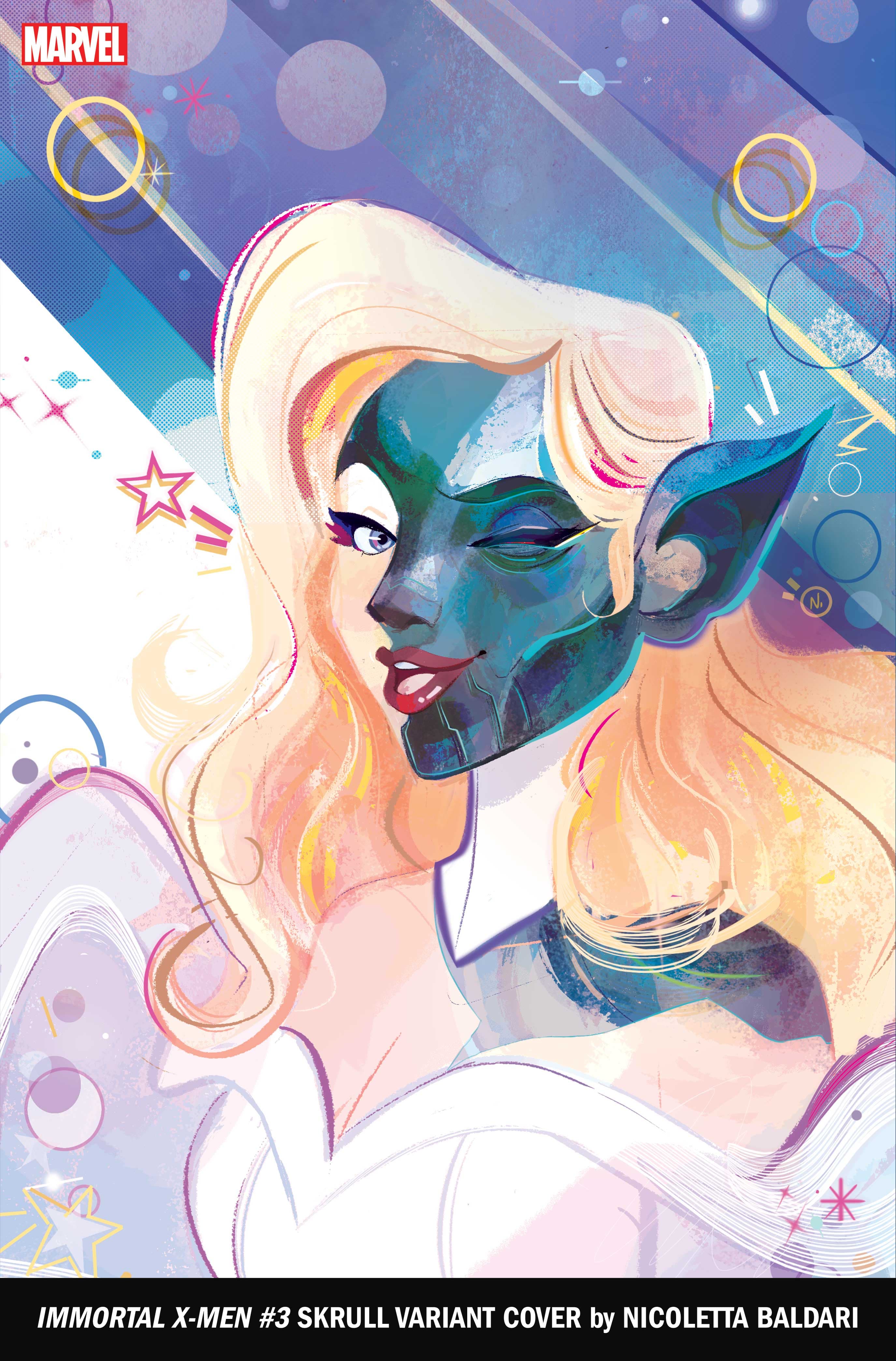IMMORTAL X-MEN #3 SKRULL VARIANT COVER by NICOLETTA BALDARI