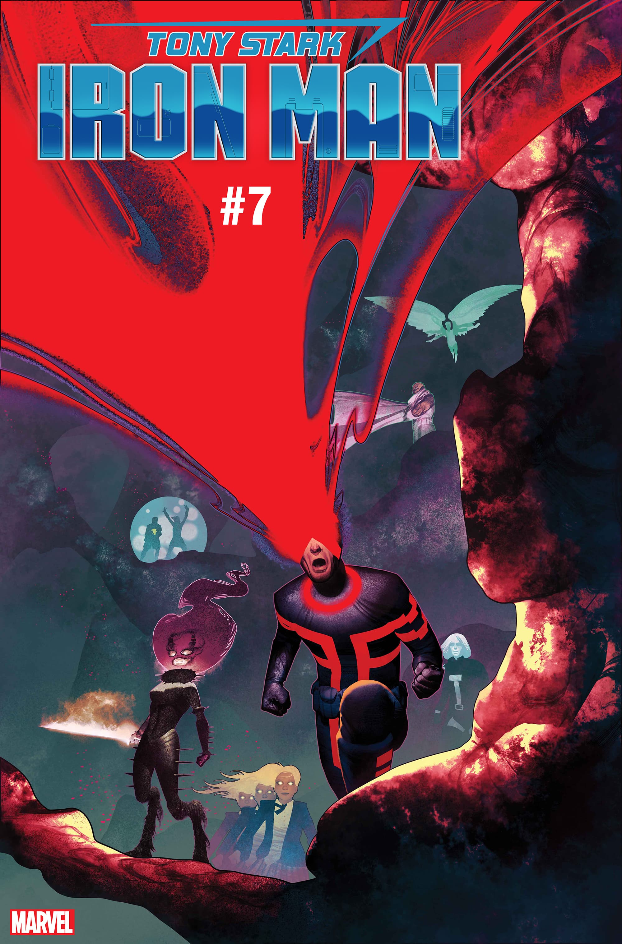 TONY STARK: IRON MAN #7 / UNCANNY X-MEN VARIANT COVER by Frazer Irving