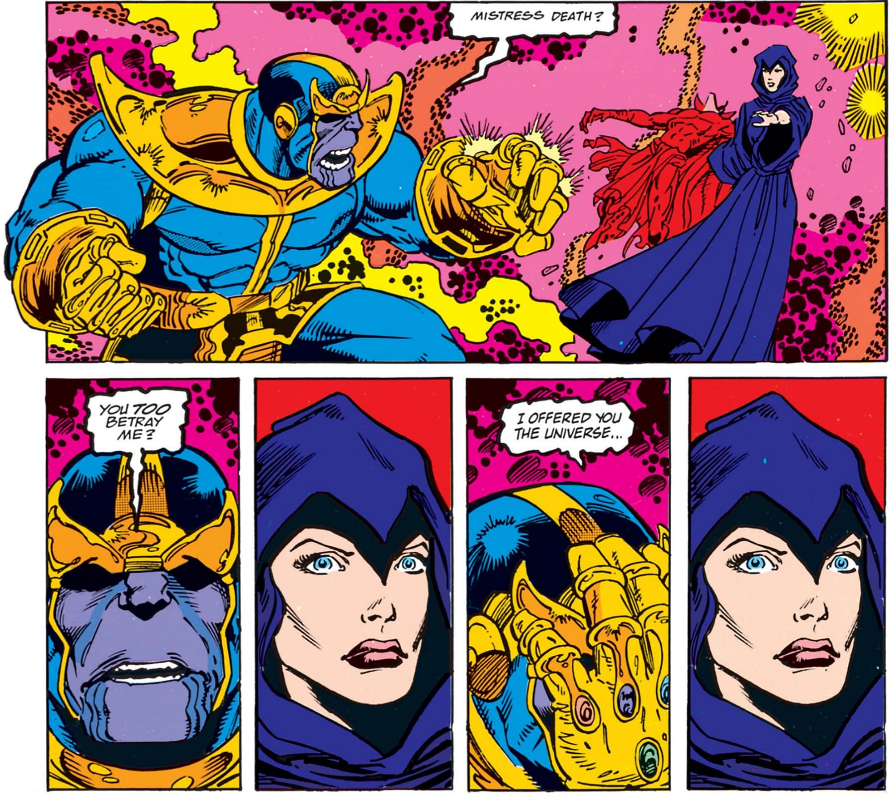 INFINITY GAUNTLET (1991) #5 art by Ron Lim, Josef Rubinstein, Max Scheele, and Ian Laughlin