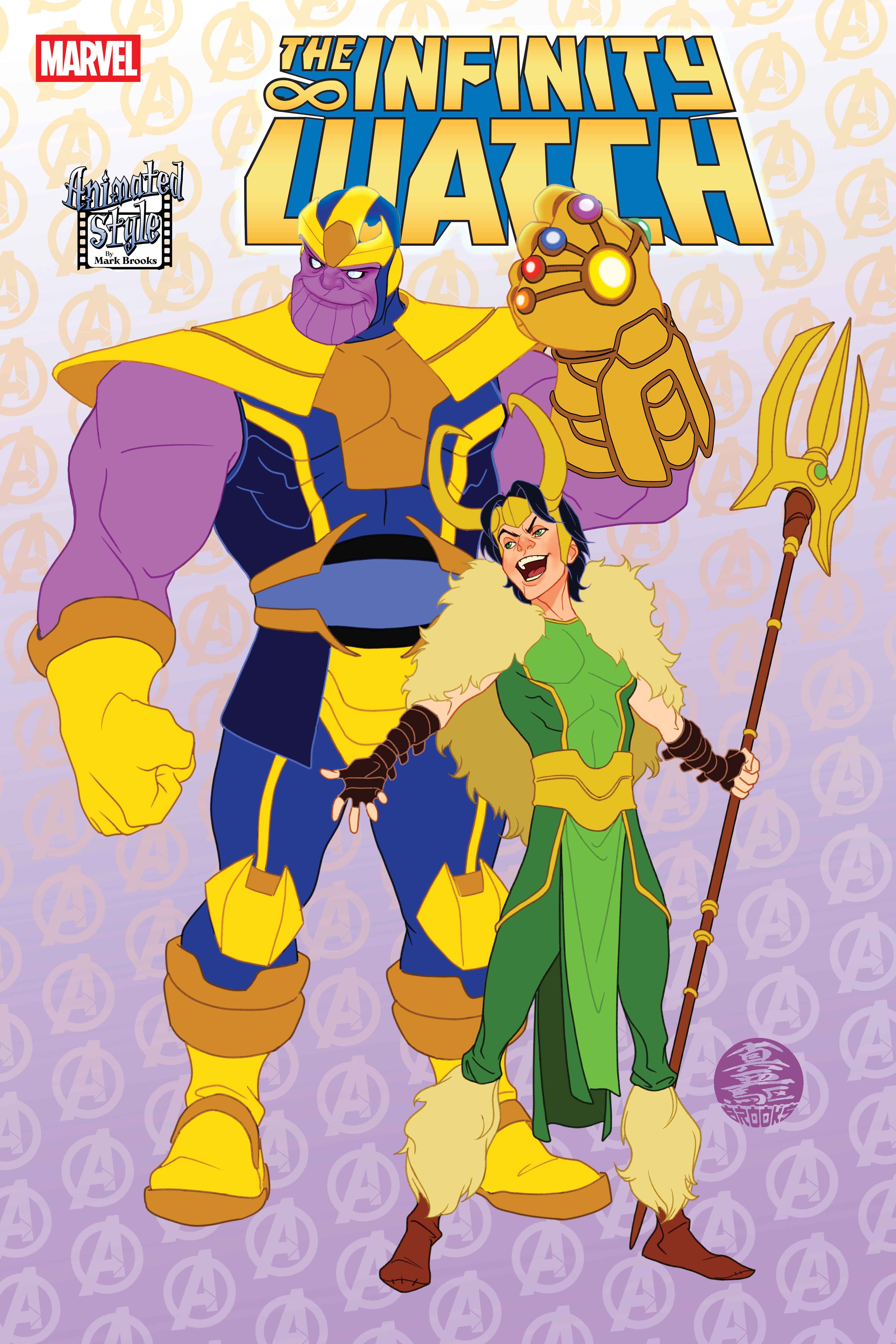 INFINITY WATCH #3 Animated-Style Variant Cover by Mark Brooks