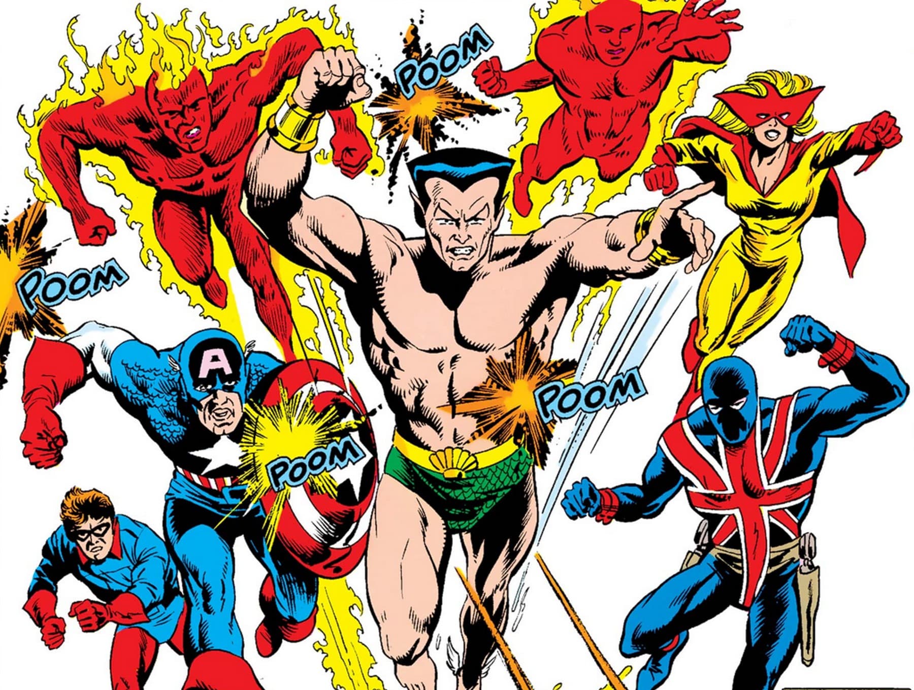 SAGA OF THE SUB-MARINER #5 panel by Roy Thomas, Dann Thomas, and Rich Buckler