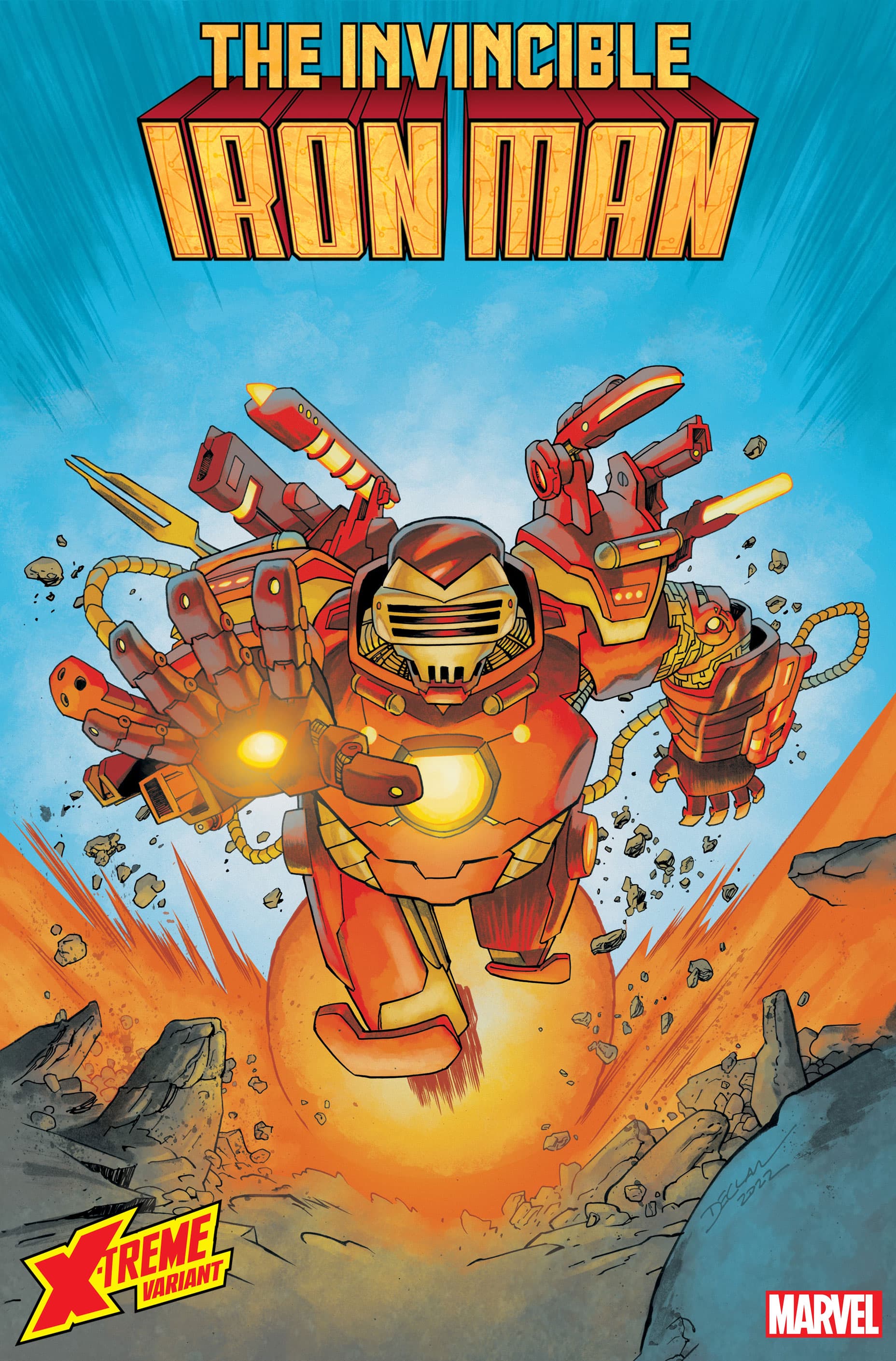 INVINCIBLE IRON MAN #1 X-Treme Marvel Variant Cover by DECLAN SHALVEY