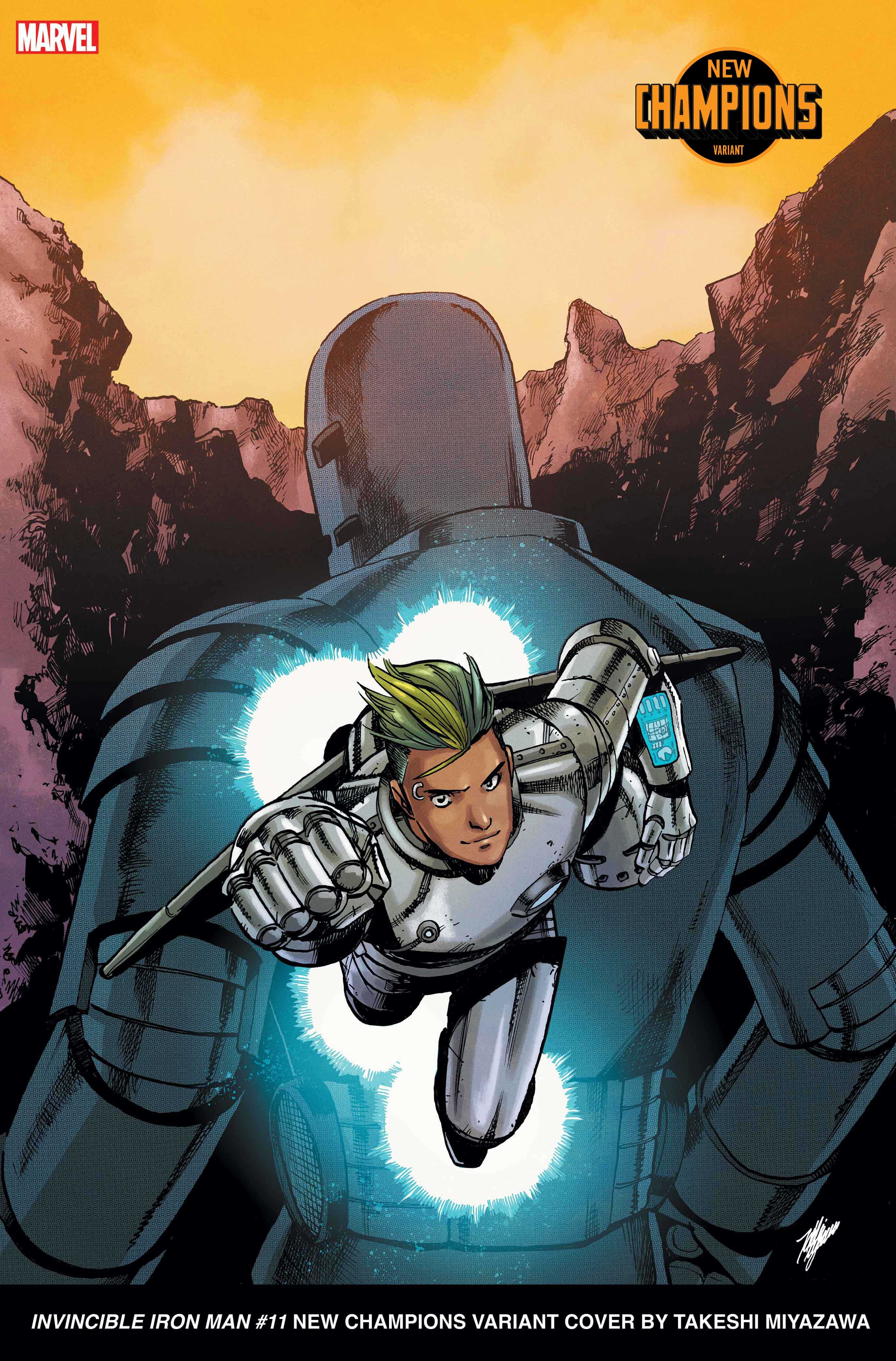 INVINCIBLE IRON MAN #11 New Champions Variant Cover by Takeshi Miyazawa
