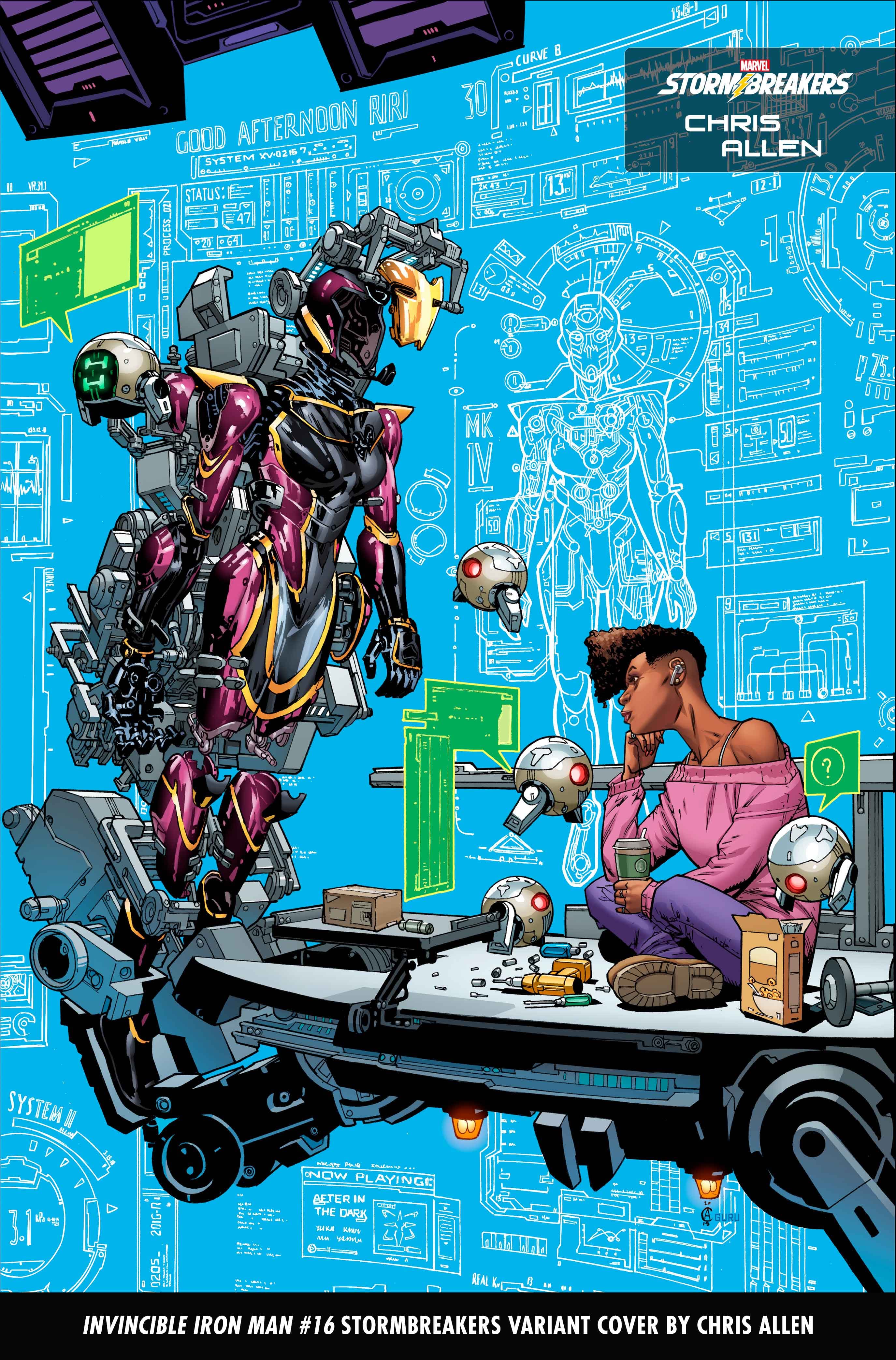 INVINCIBLE IRON MAN #16 Stormbreakers Variant Cover by Chris Allen