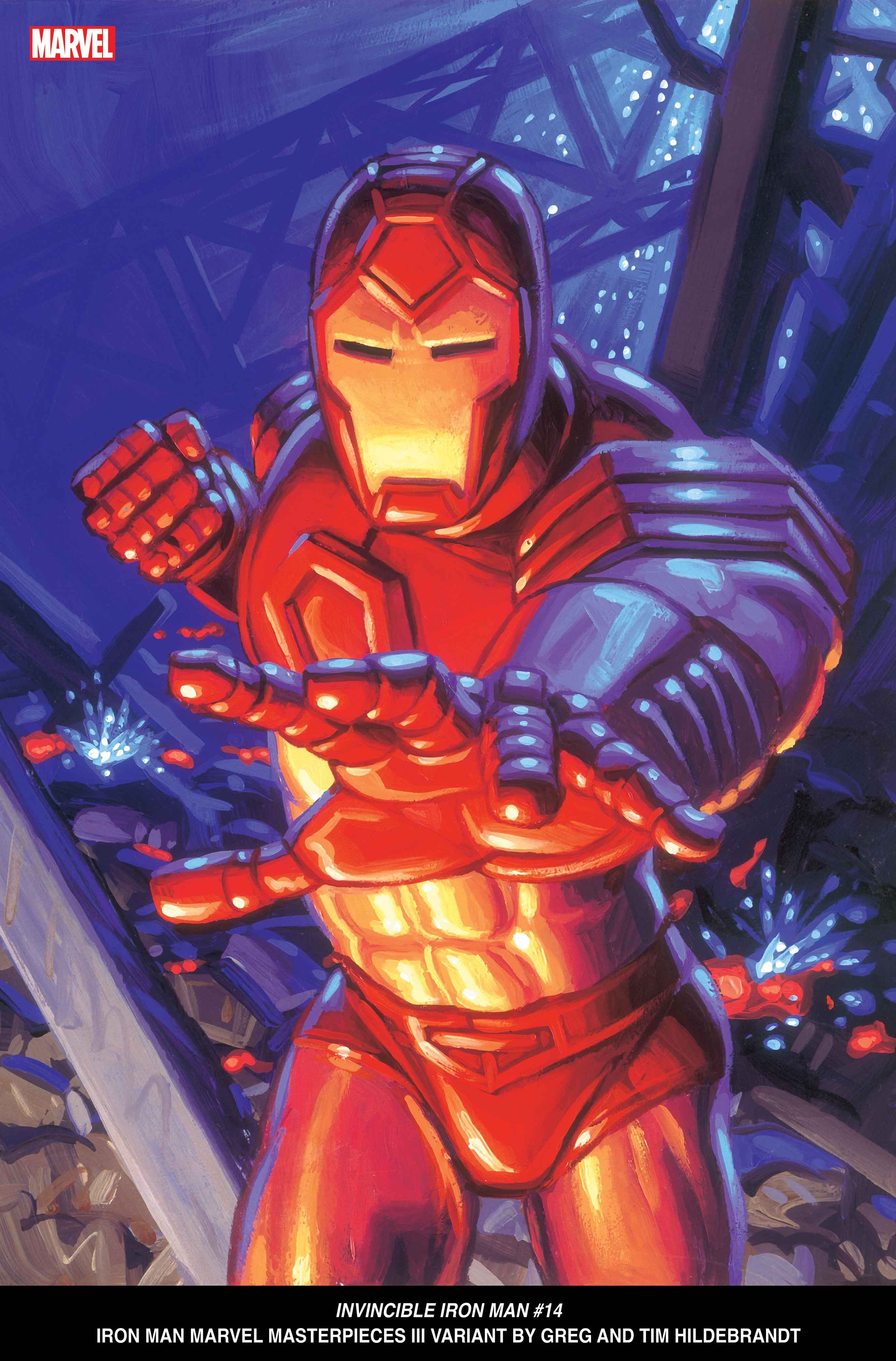 INVINCIBLE IRON MAN #14 Iron Man Marvel Masterpieces III Variant Cover by Greg & Tim Hildebrandt