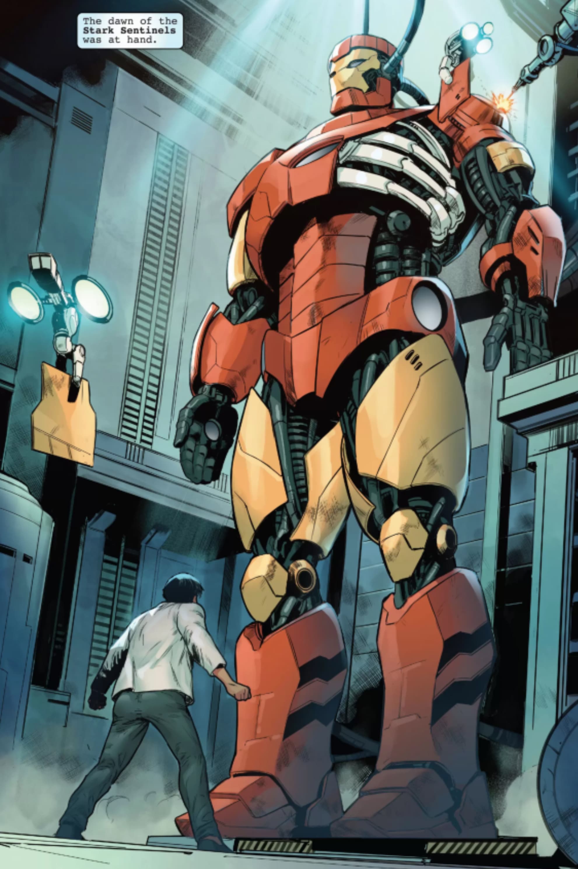 INVINCIBLE IRON MAN (2022) #5 artwork by Juan Frigeri and Bryan Valenza
