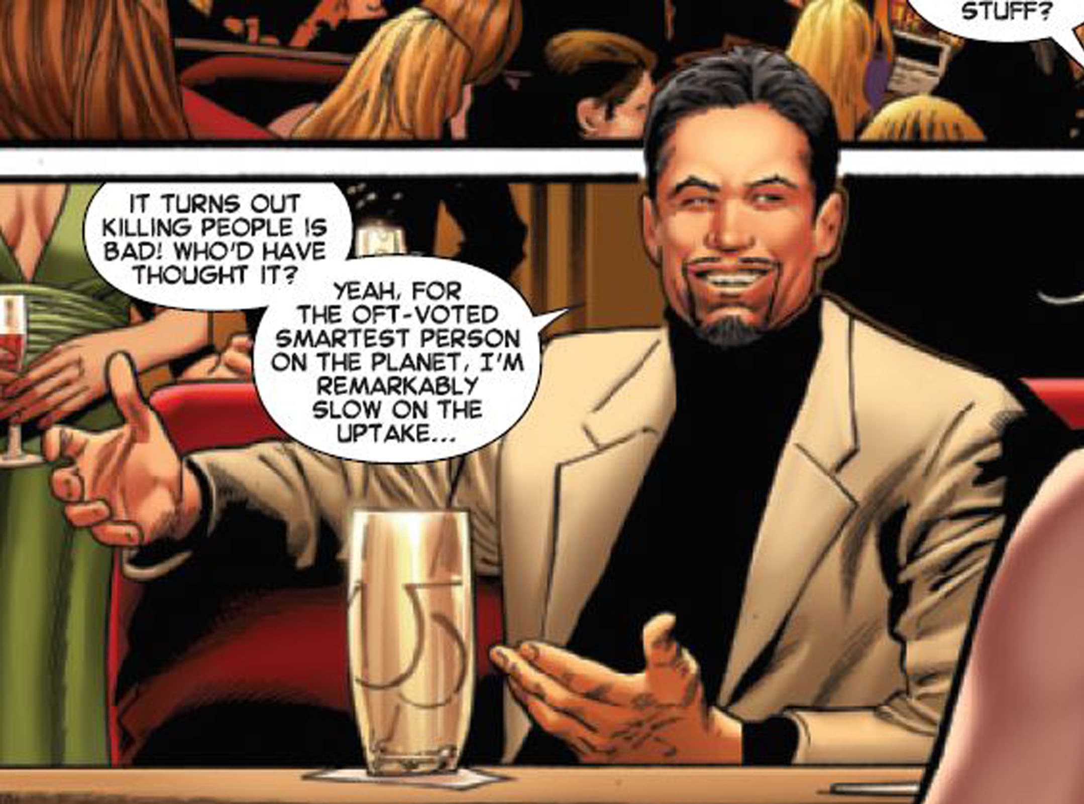 Tony Stark white jacket