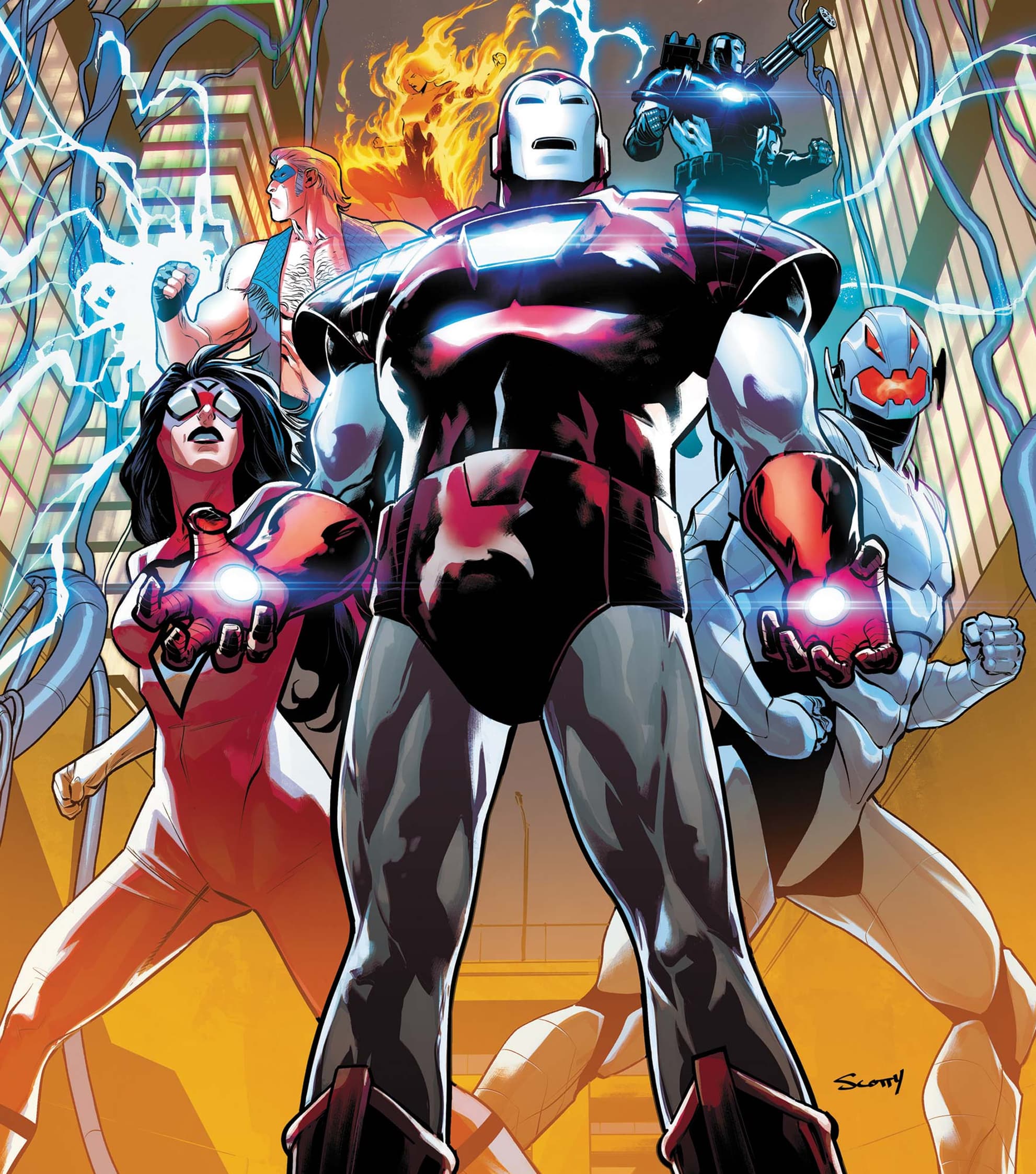 WEST COAST AVENGERS (2024) #9 variant cover by Scott Godlewski and Arthur Hesli