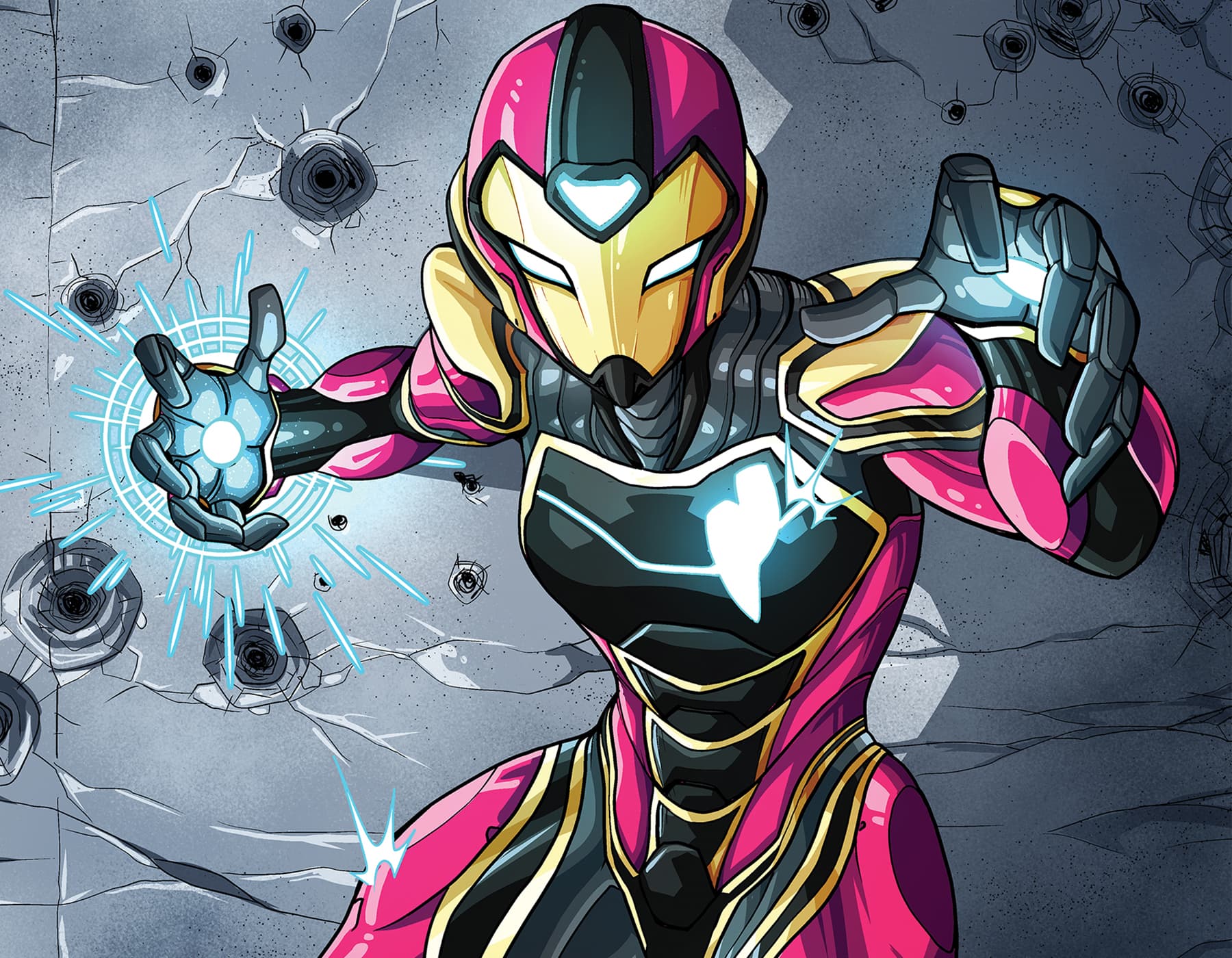 IRONHEART (2018) #1 variant cover by Luciano Vecchio