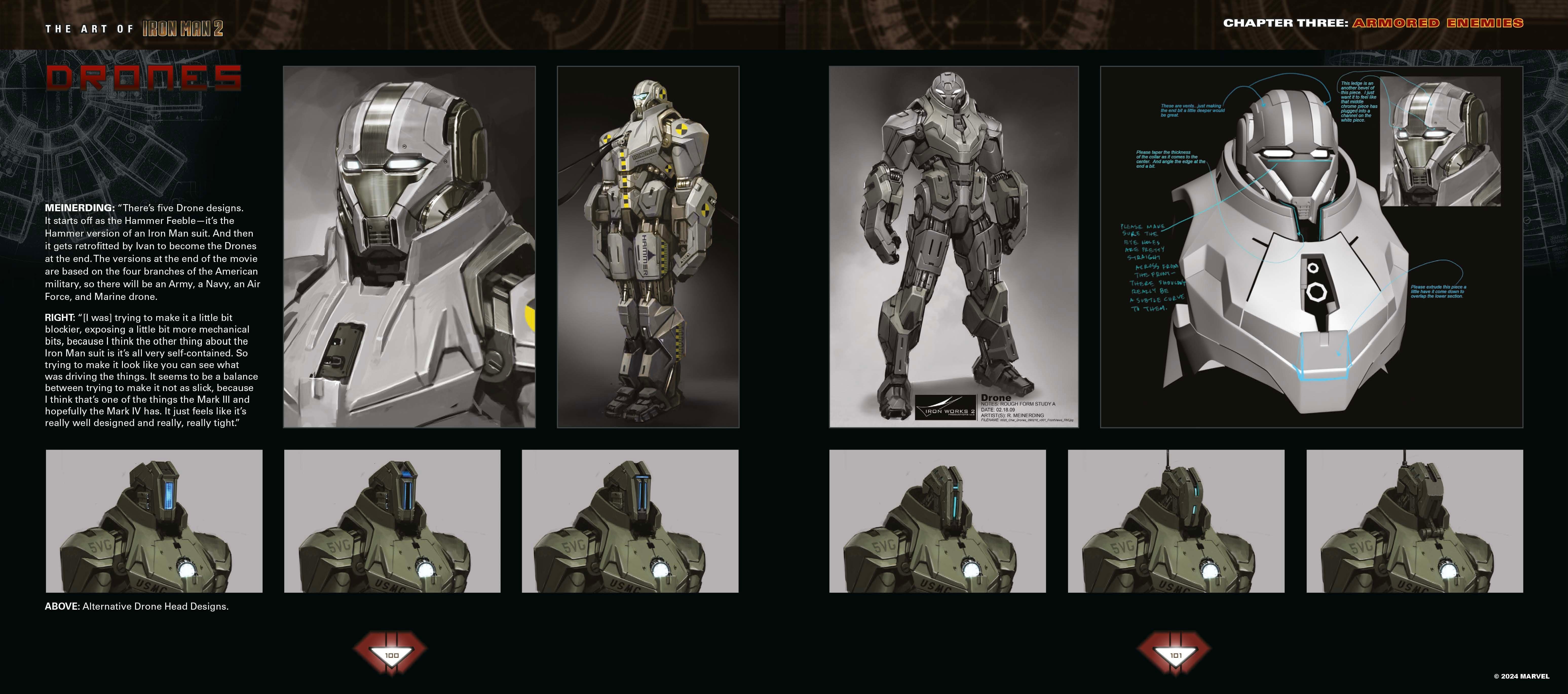 'Marvel Studios' The Infinity Saga – Iron Man 2: The Art of the Movie' interior page