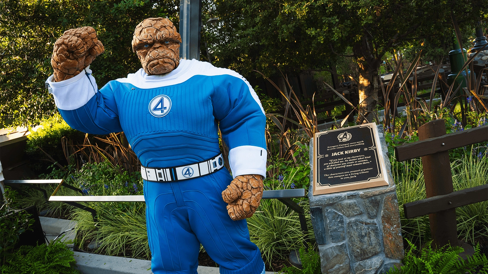 Jack Kirby Honored with Plaque at Avengers Campus