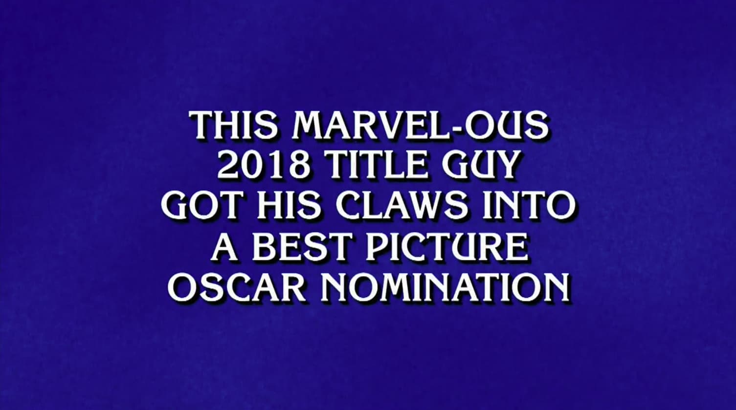 Black Panther on Jeopardy