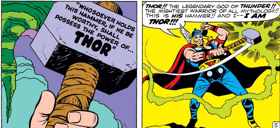 Thor wielding Mjolnir