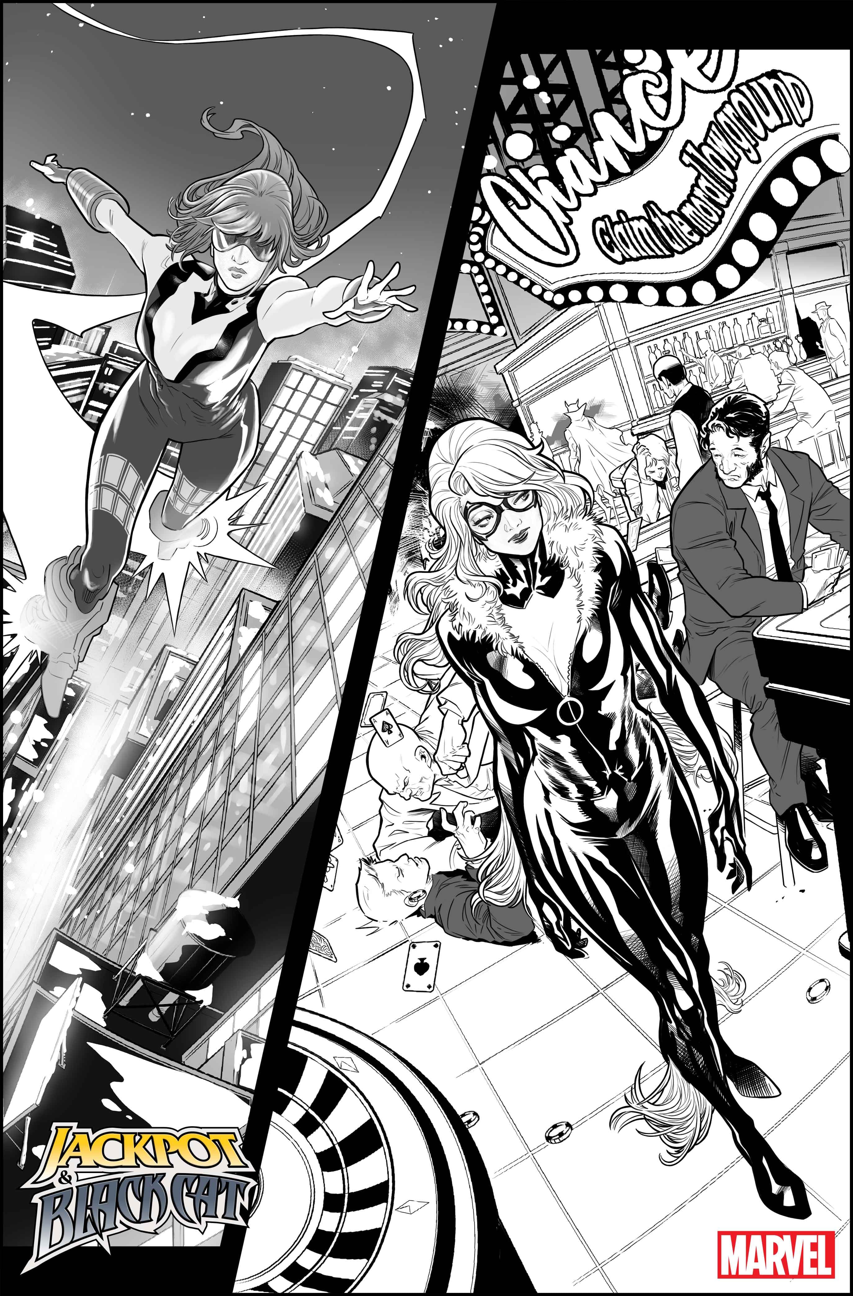 JACKPOT & BLACK CAT (2024) #1 interior artwork by Emilio Laiso