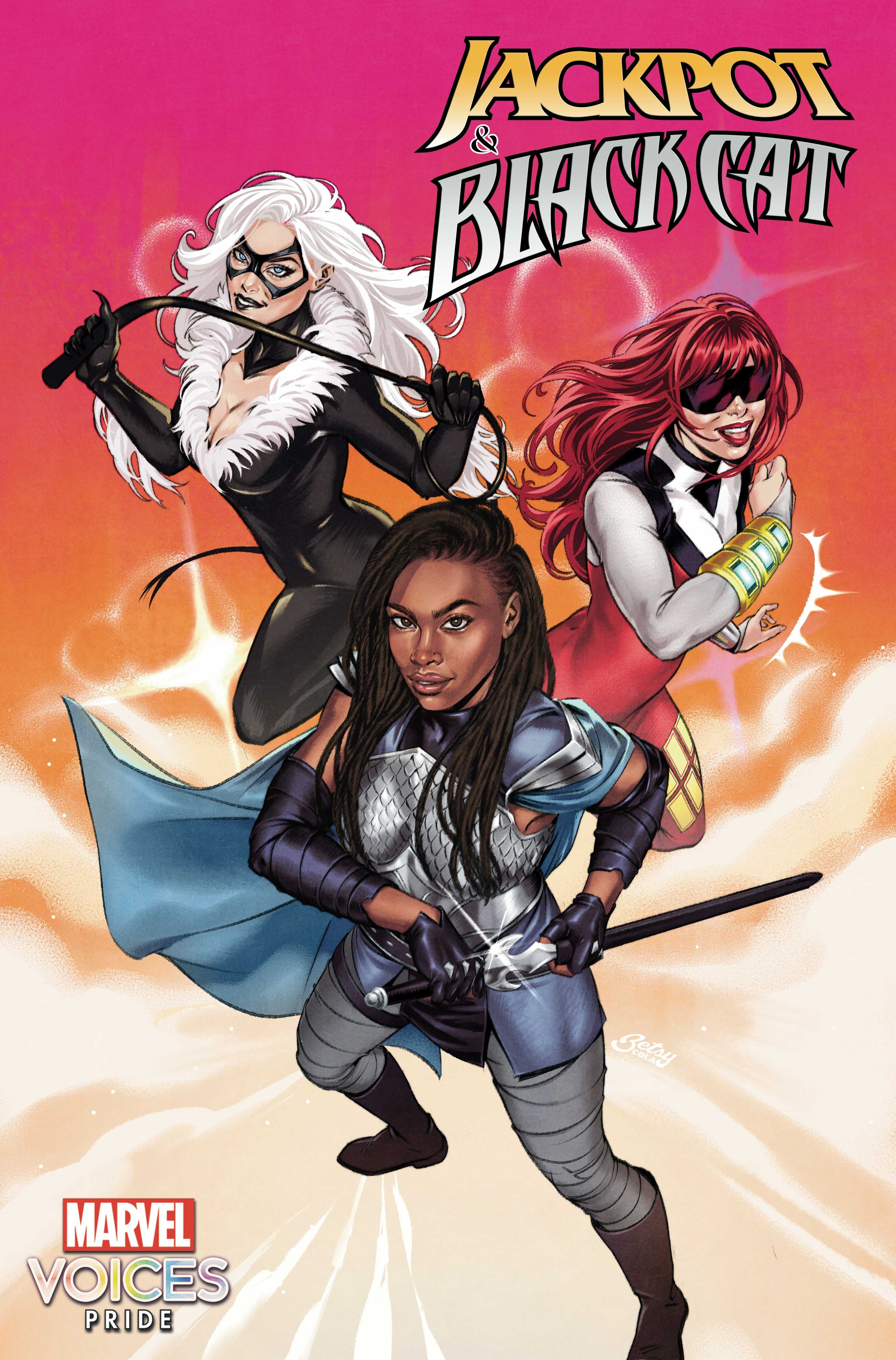 JACKPOT & BLACK CAT #4 PRIDE ALLIES VARIANT COVER BY BETSY COLA 