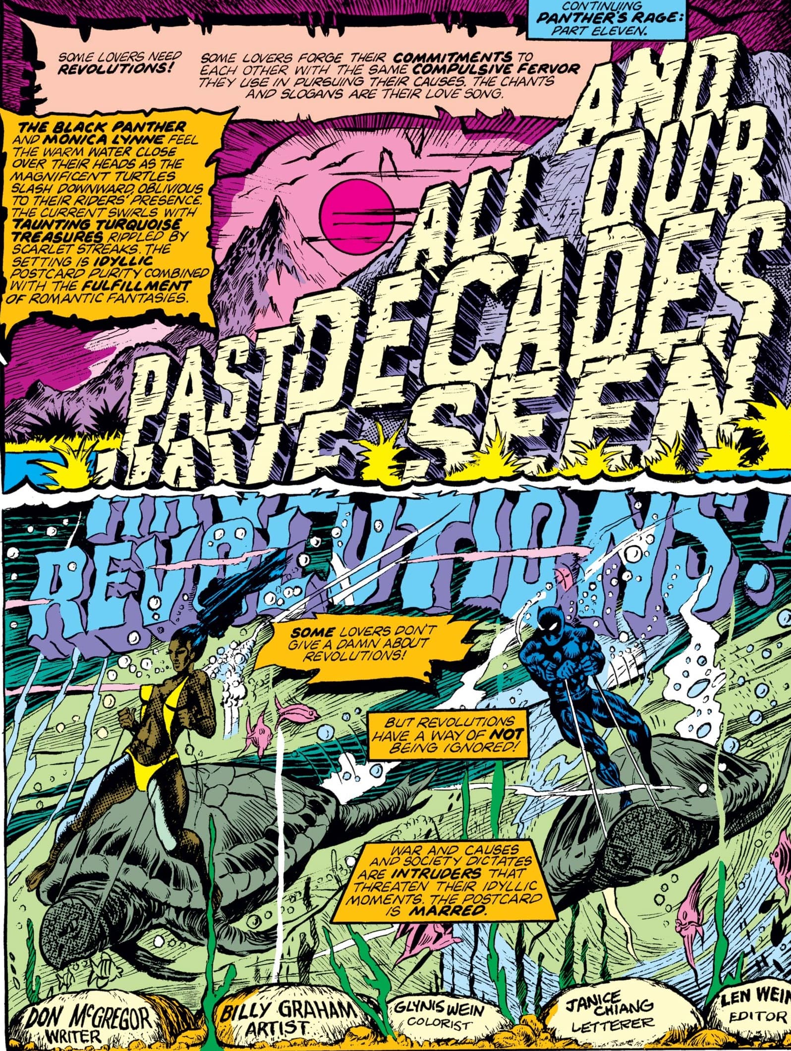 Interior from JUNGLE ACTION (1972) #16. Script by Don McGregor with pencils by Billy Graham.