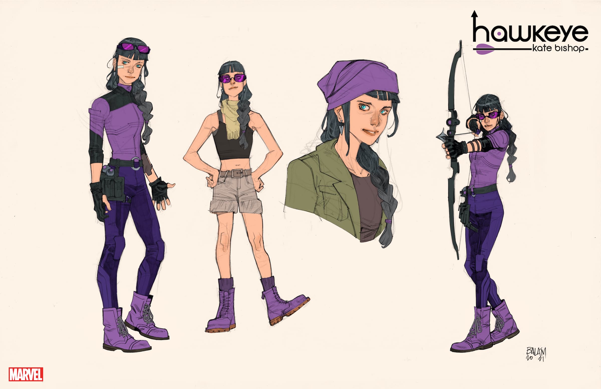 HAWKEYE: KATE BISHOP designs by Enid Balám