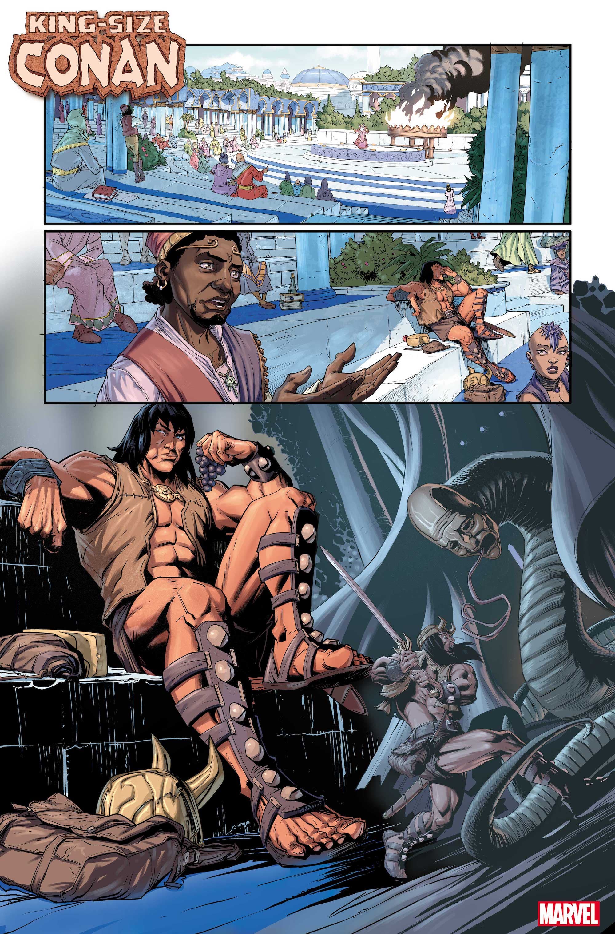 KING-SIZE CONAN #1 preview pages by Pete Woods