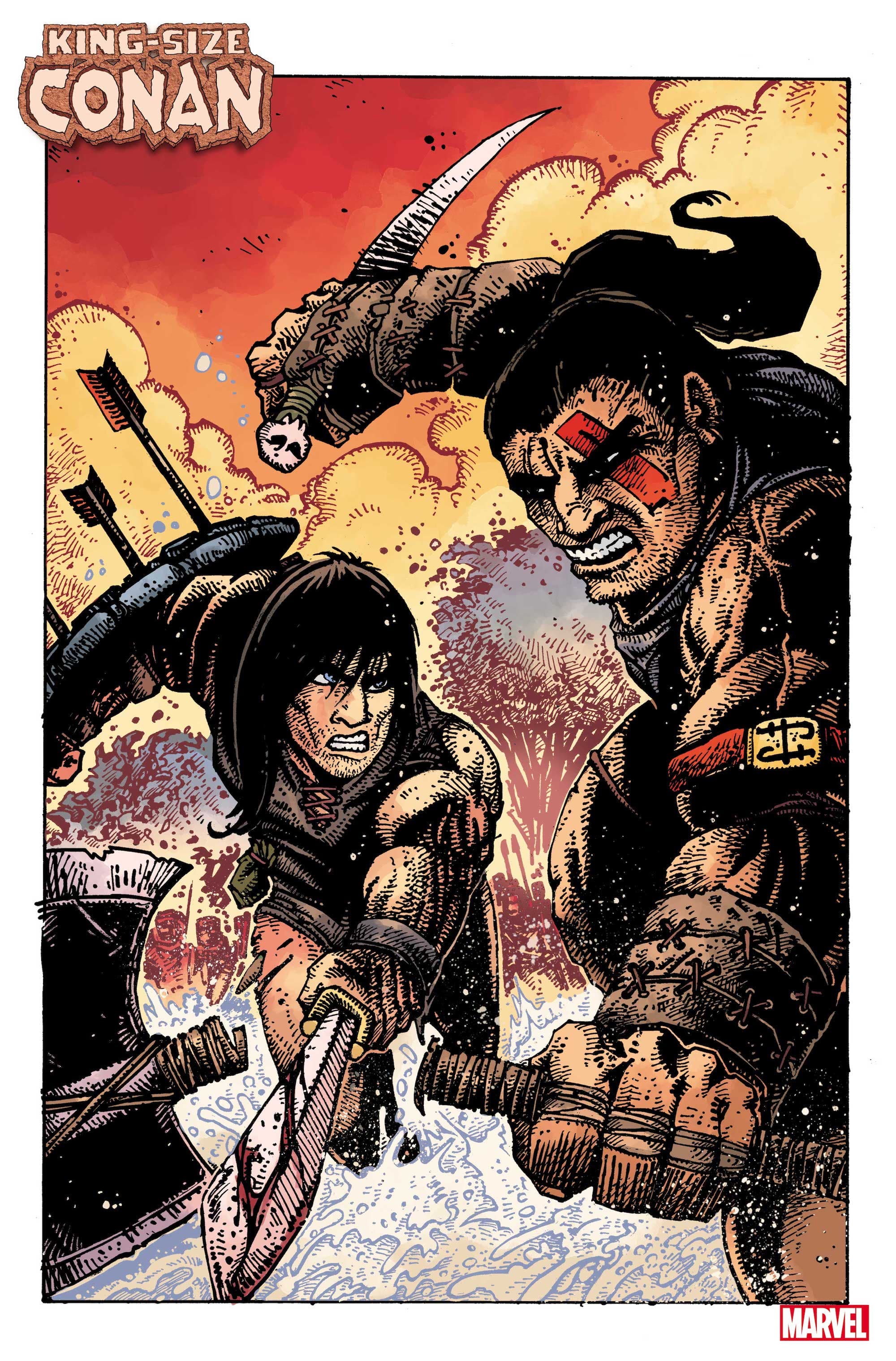 KING-SIZE CONAN #1 preview pages by Kevin Eastman and Neeraj Menon