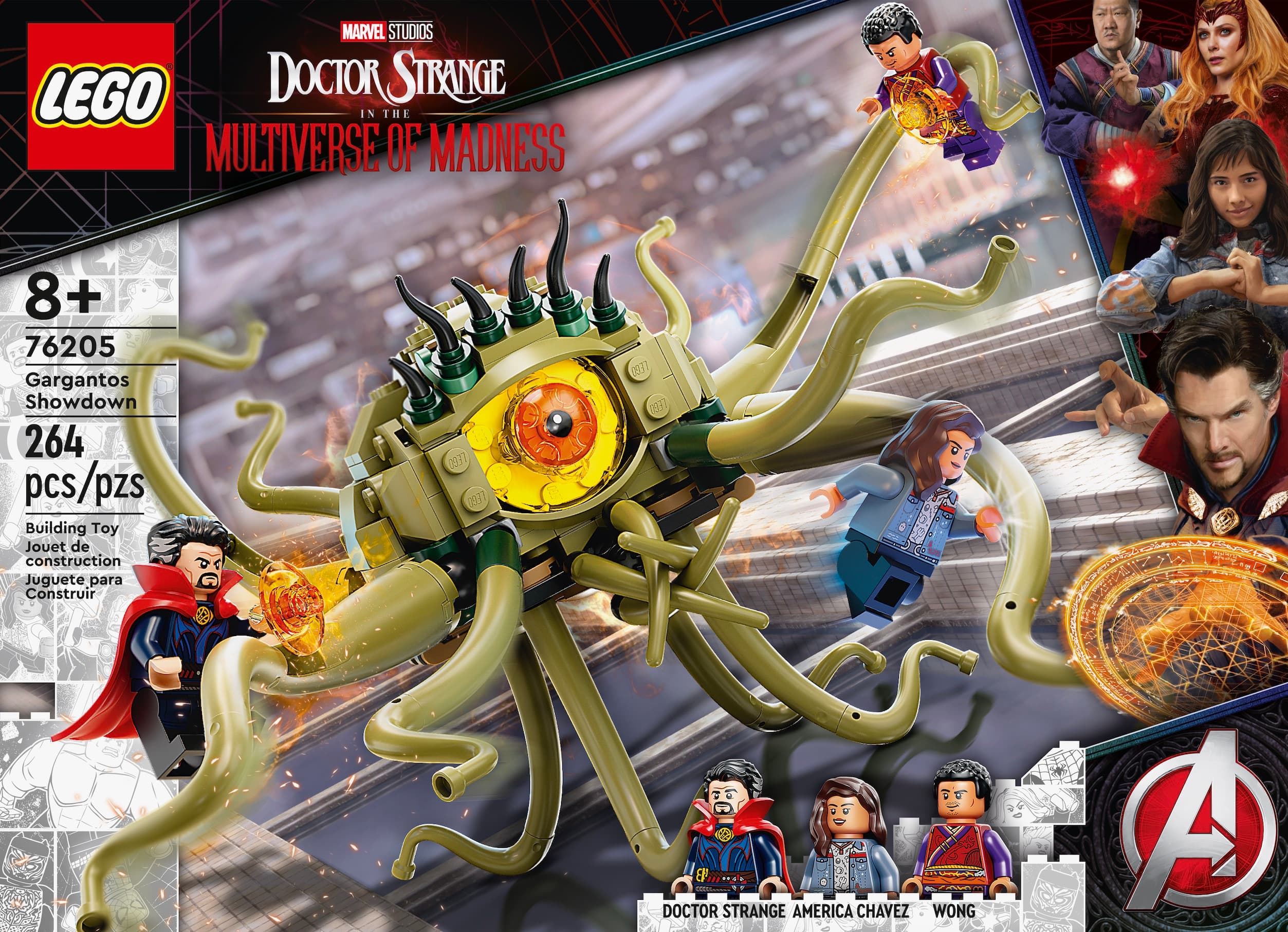 LEGO Gargantos Showdown 76205 / shop it <a href=https://www.shopdisney.com/lego-gargantos-showdown-76205-doctor-strange-in-the-multiverse-of-madness-673419361132.html>here</a>