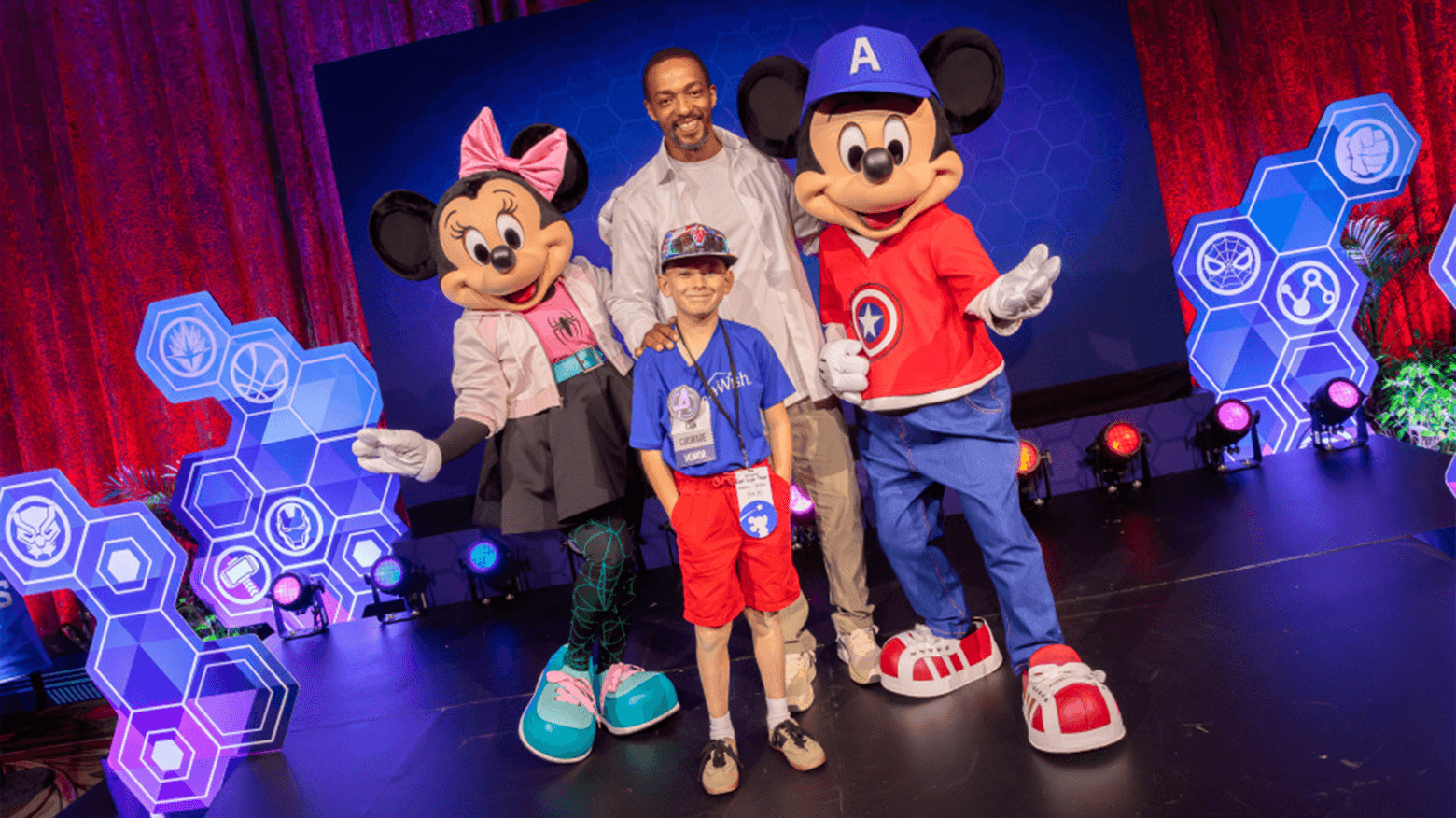 Anthony Mackie at Wishes Assemble at Avengers Campus