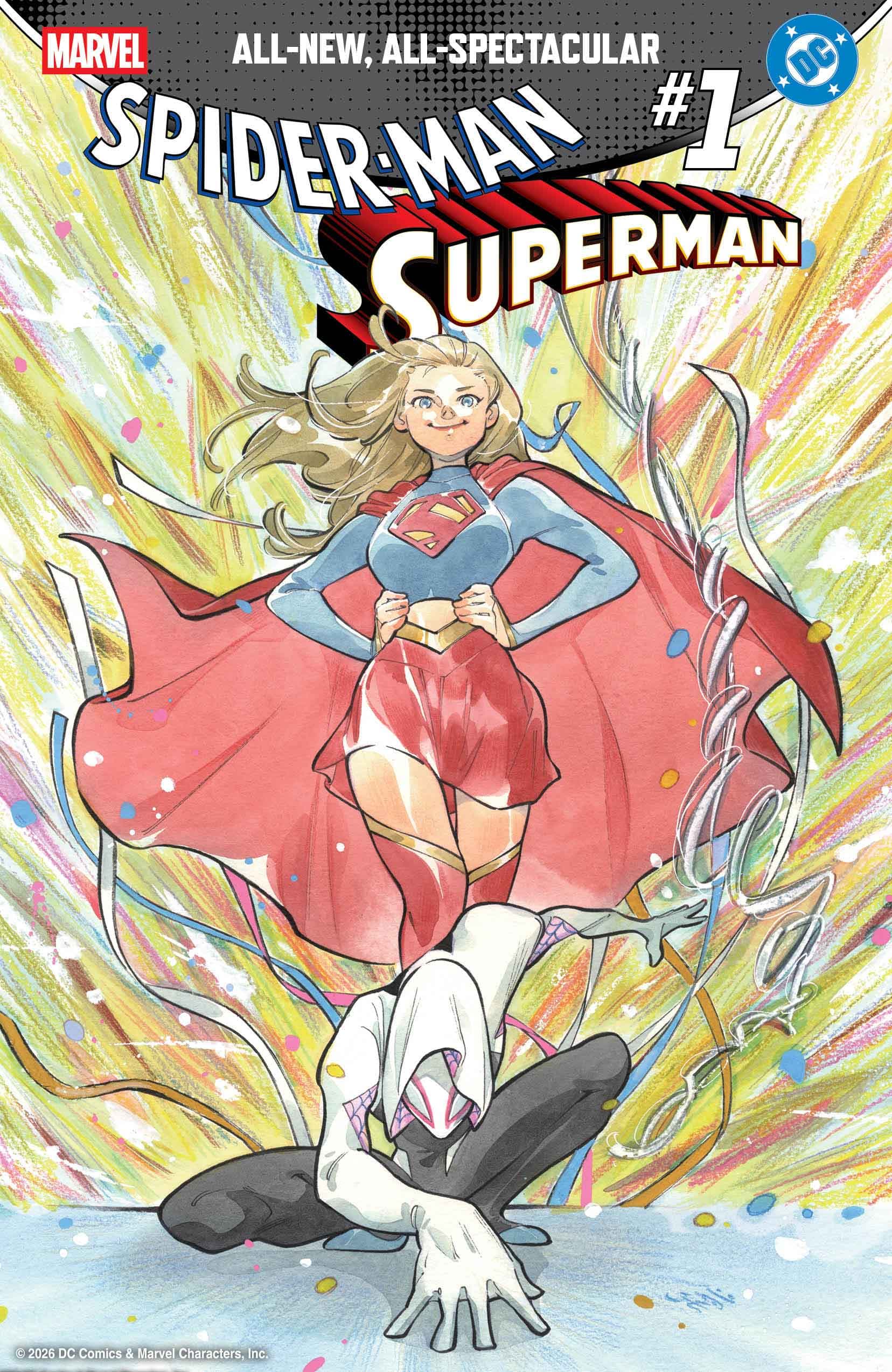 SPIDER-MAN/SUPERMAN #1 variant cover by Peach Momoko