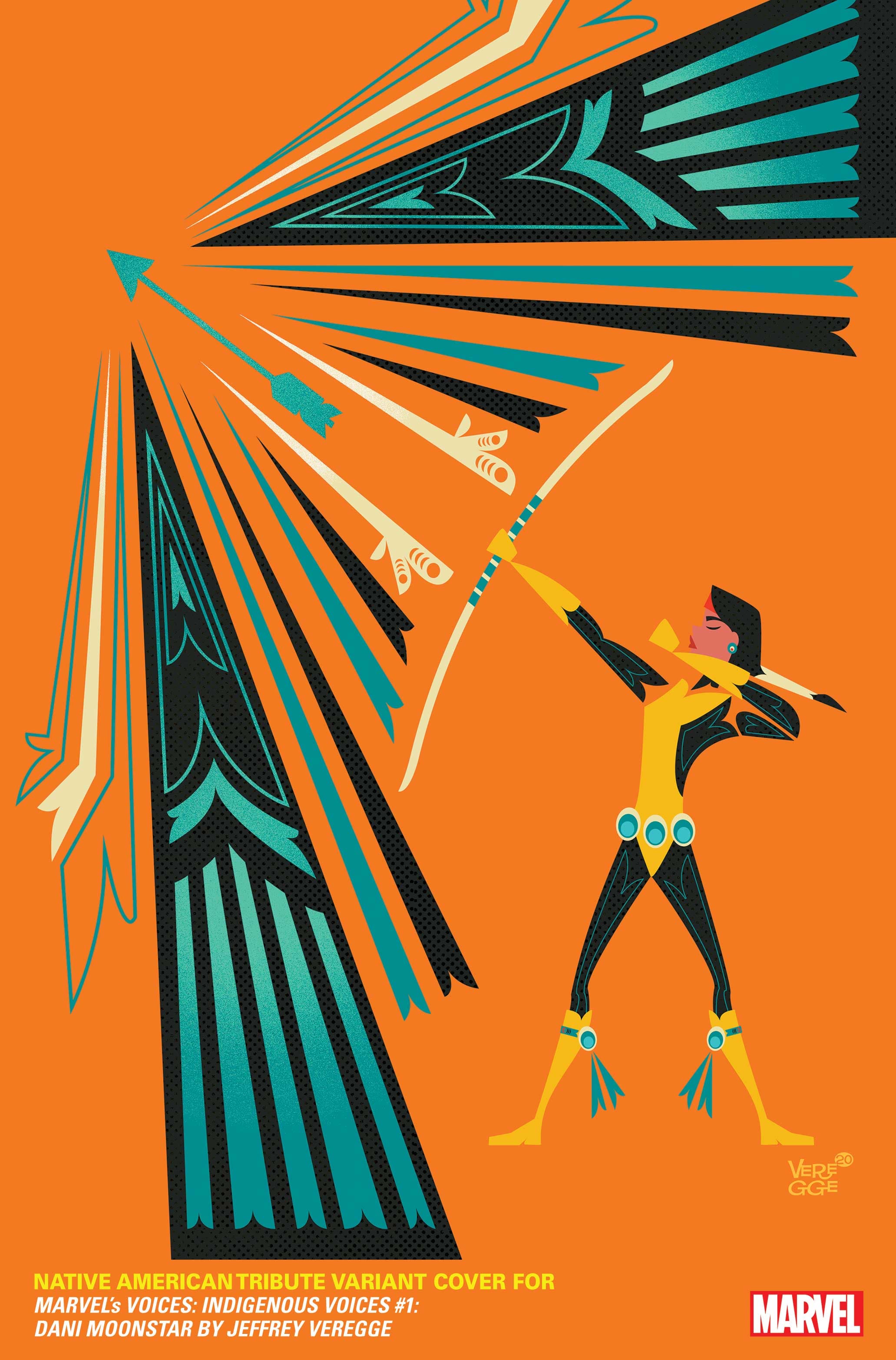 MARVEL’S VOICES: INDIGENOUS VOICES #1 DANI MOONSTAR NATIVE AMERICAN TRIBUTE VARIANT COVER by JEFFREY VEREGGE