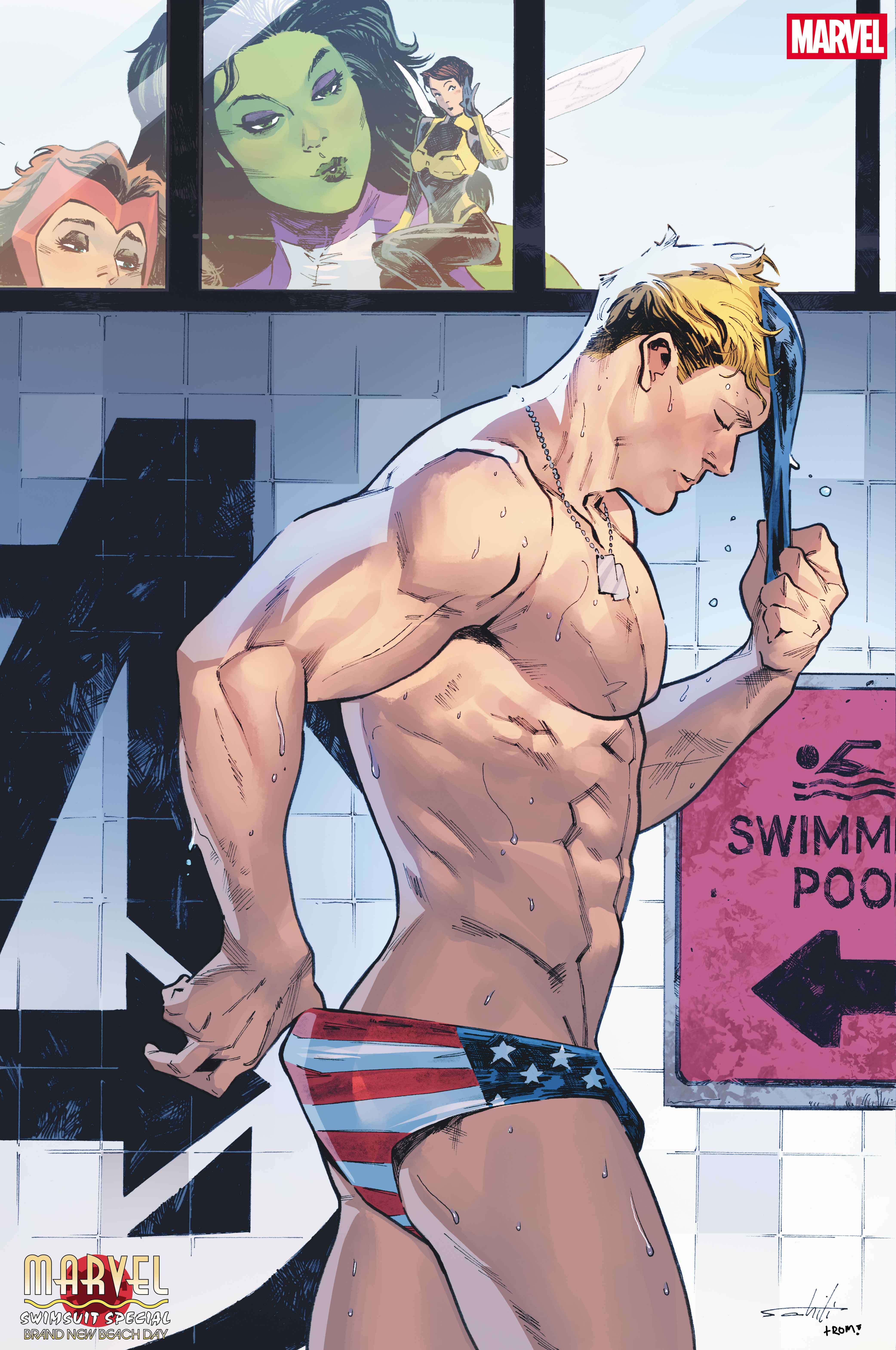 Marvel Swimsuit Special: Brand New Beach Day #1 Pinup by Valerio Schiti