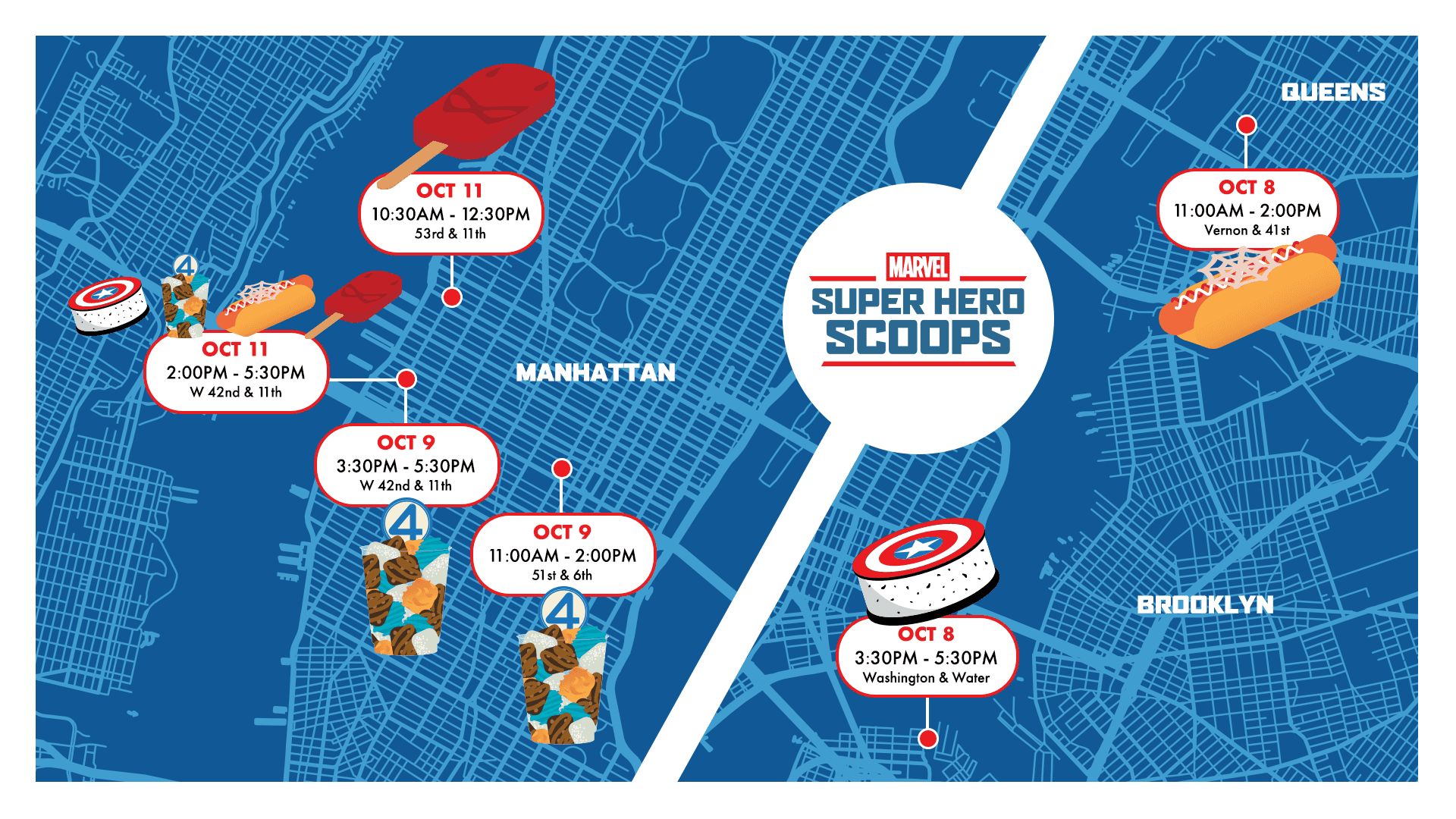Super Hero Scoops map