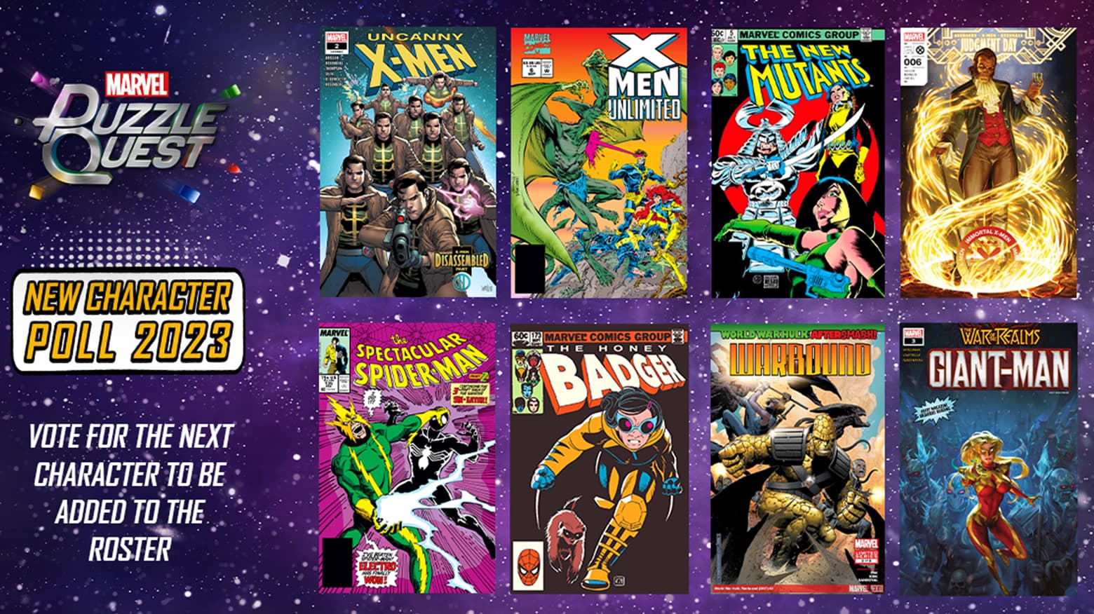 Choose the Next Character to Join MARVEL Puzzle Quest