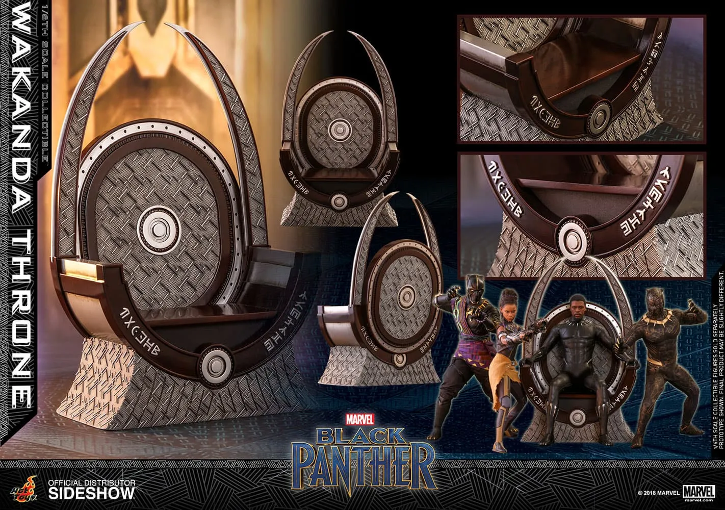 Sideshow and Hot Toys' Sixth Scale Shuri Figure and Wakanda Throne