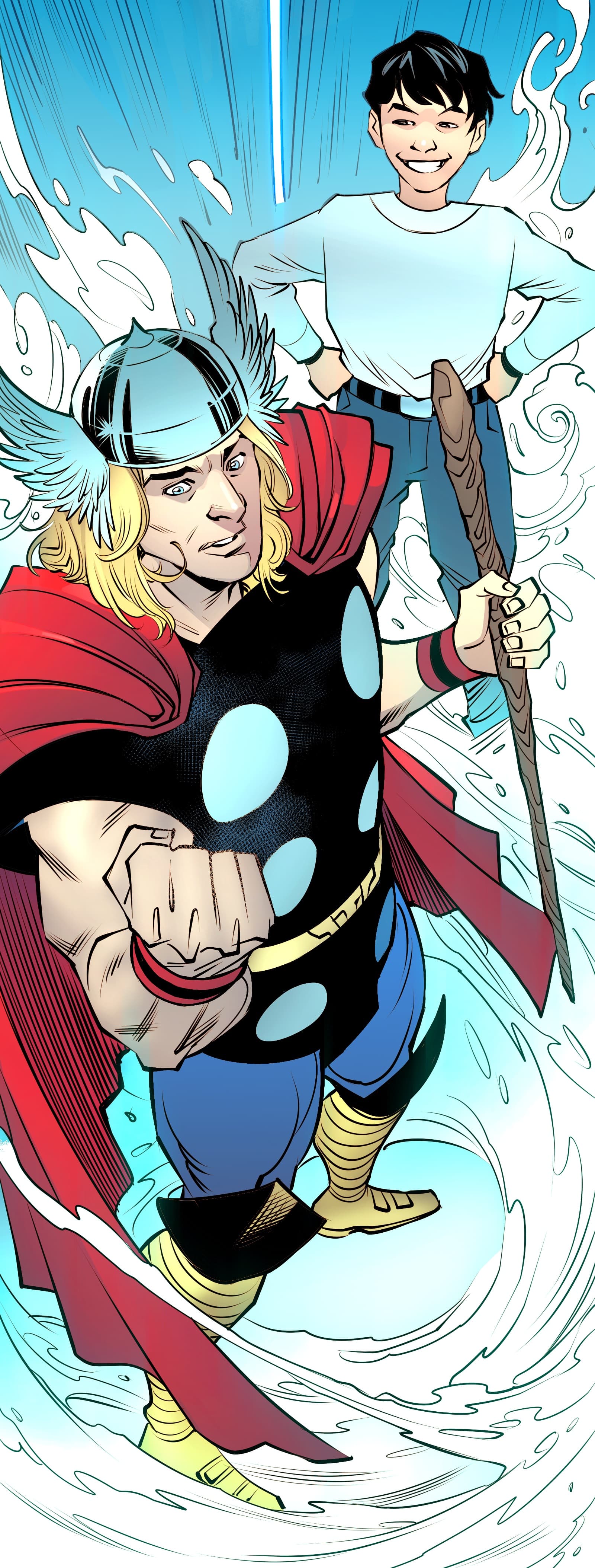MARVEL/DC THOR/SHAZAM! INFINITY COMIC (2025) #1 interior artwork by Jethro Morales