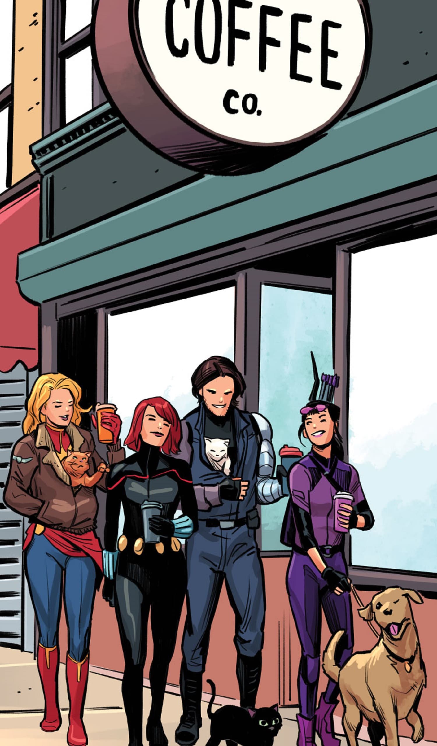 Preview panels from MARVEL MEOW AND PIZZA DOG INFINITY COMIC (2023) #1.