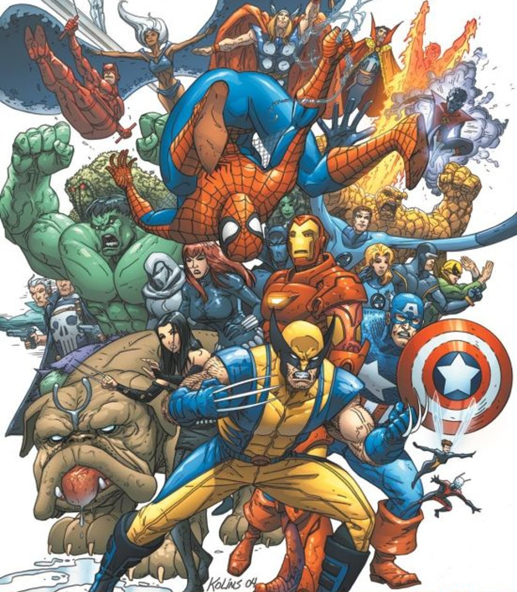 MARVEL TEAM-UP (2004) #1 cover by Scott Kolins