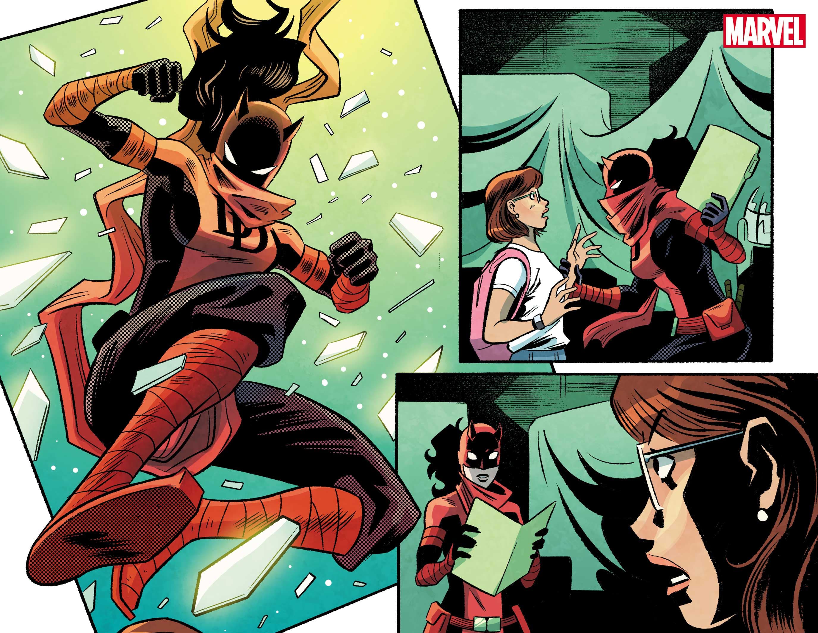 MARVEL'S VOICES: PRIDE #1 preview art by Derek Charm, colors by Brittany Peer
