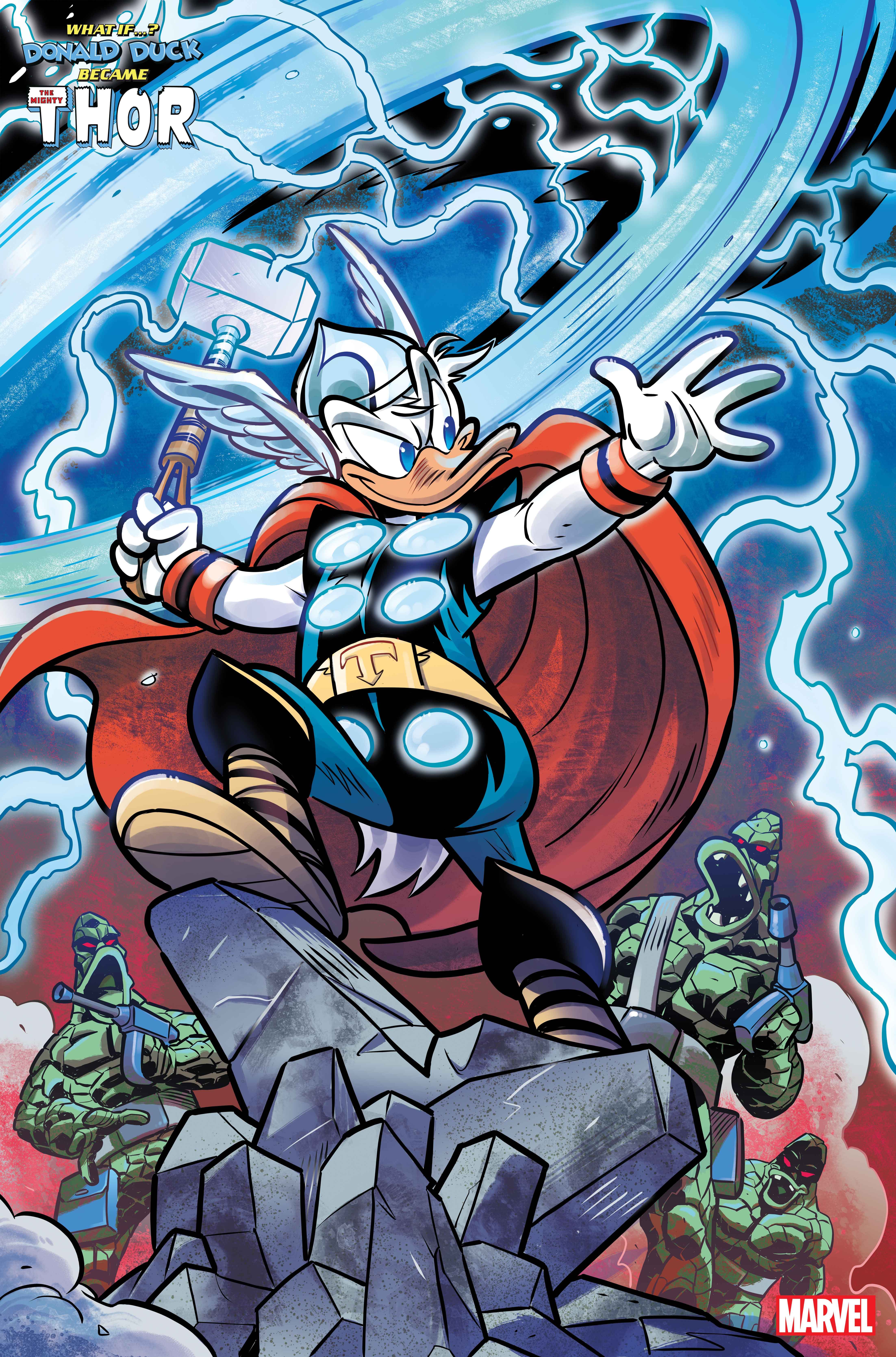 MARVEL & DISNEY: WHAT IF…? DONALD DUCK BECAME THOR #1 interior artwork by Lorenzo Pastrovicchio